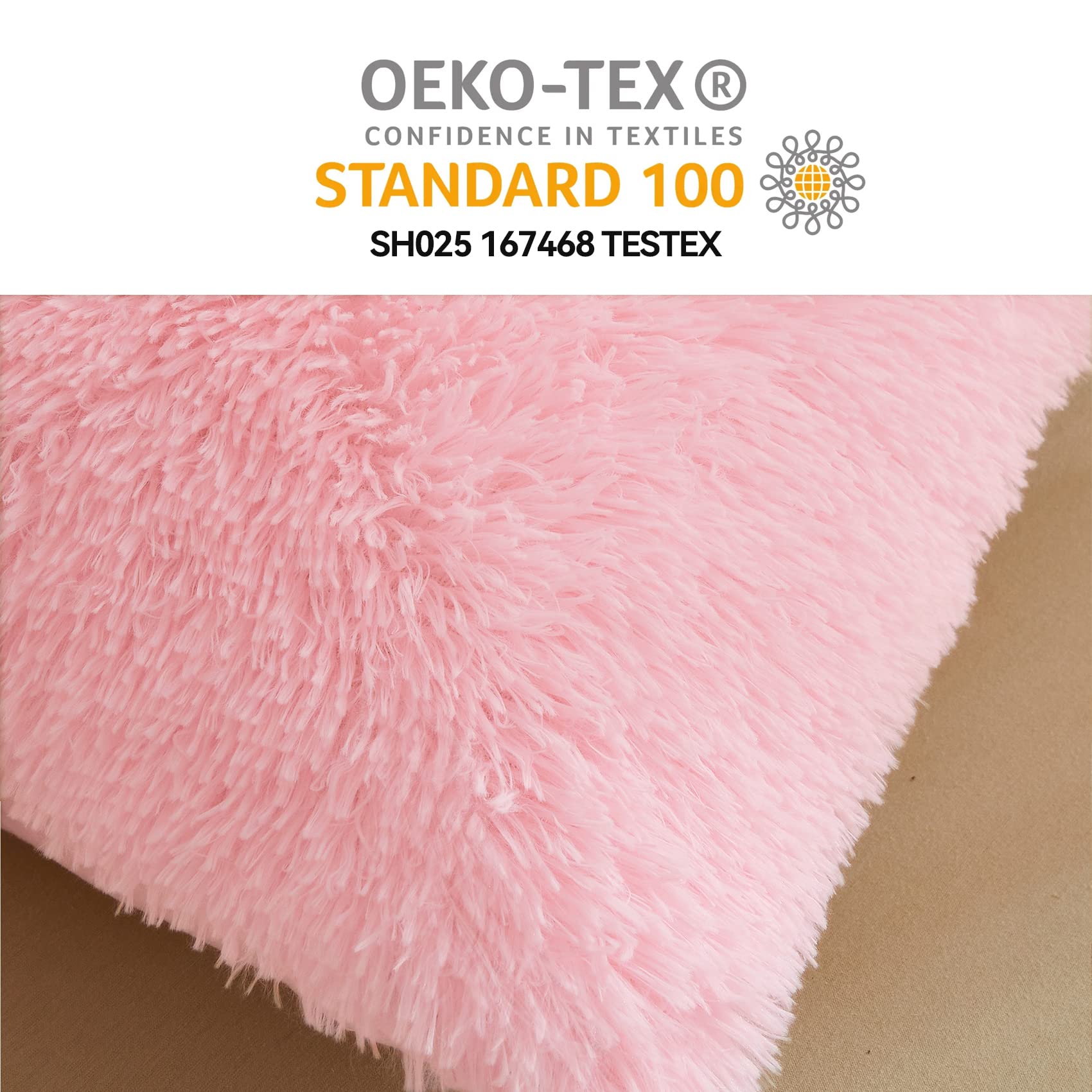 Befunny Fluffy Queen Comforter Set - 3pc Faux Fur Bedding with Plush Comforter & 2 Fuzzy Pillowcases, Shaggy Pink Luxury Bedding for Cozy Winter Nights & Stylish Bedroom Decor