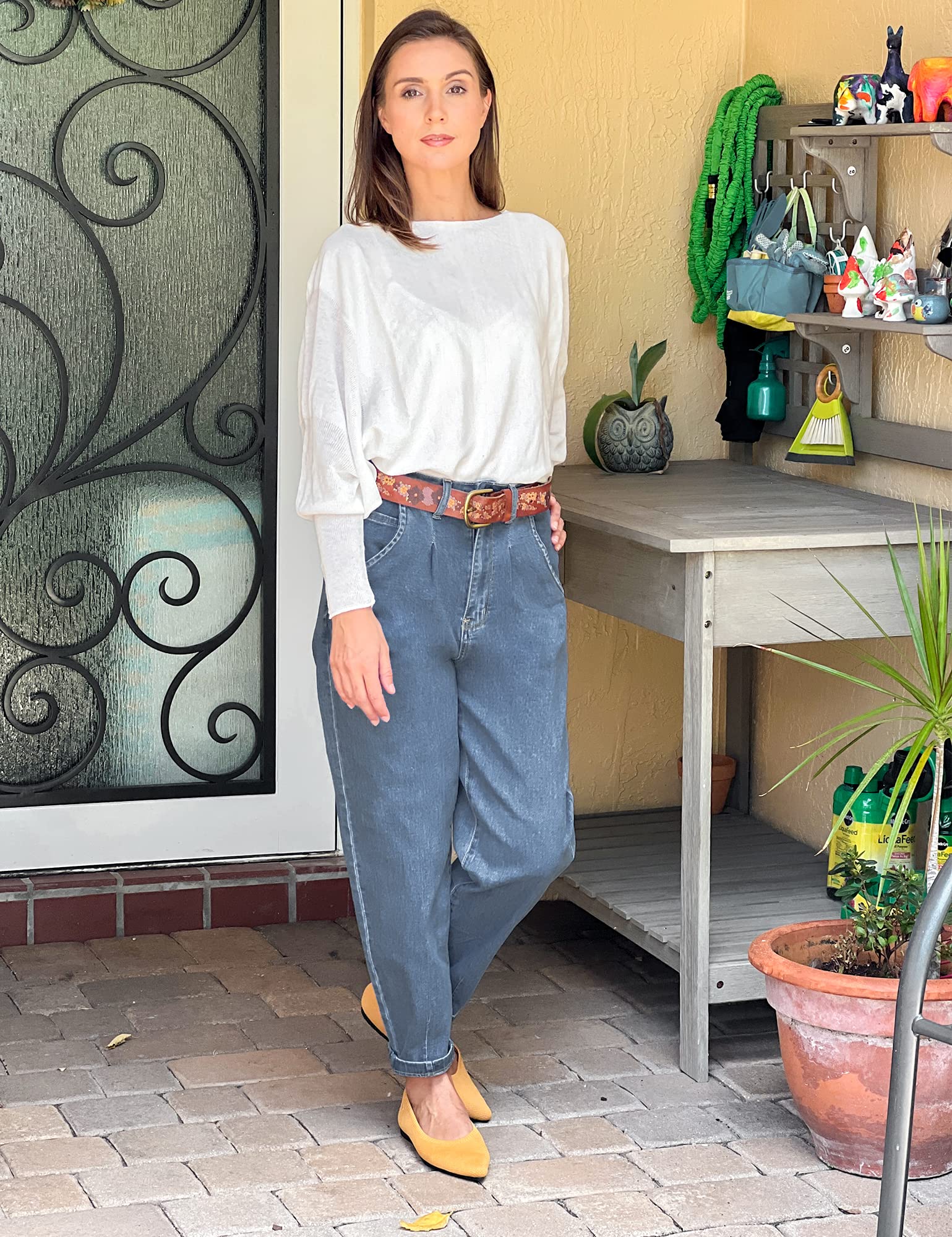 Luvamia Women's High Waisted Mom Jeans - Stretchy Loose Fit Denim Pants for Casual Wear | Trendy Vintage Style for Everyday Outfits & Street Fashion