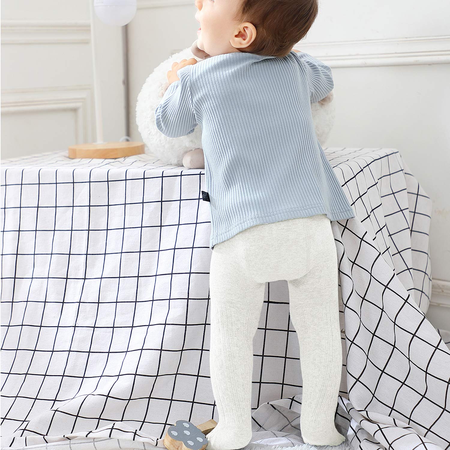 **Century Star Baby Tights for Girls - Soft Cotton Knit Toddler Leggings & Warm Infant Stockings - Newborn Pants for Playtime, Daycare & Winter Outfits**