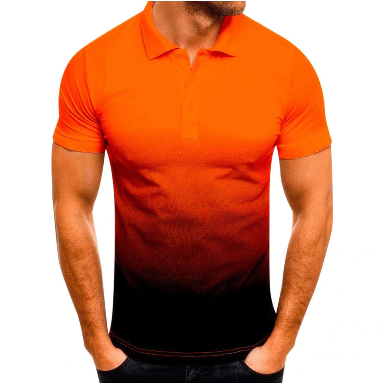 Men's Polo T-Shirts - Casual Short Sleeve Henley & Crew Neck Shirts for Workout, Gym & Everyday Wear | Breathable Cotton Tees for Men