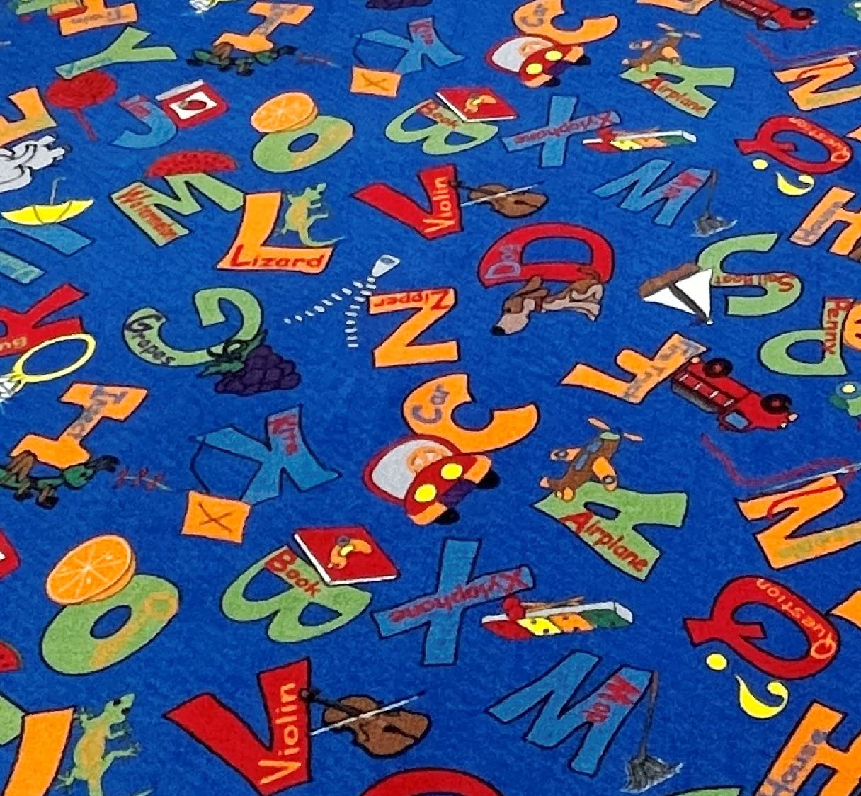 Educational ABC Alphabet Kids Carpet 4' x 6' - Multicolor Learning Rug for Toddlers & Children | Non-Slip Playroom, Bedroom & Classroom Rug | Perfect for Early Childhood Education, Reading Nook & Playtime