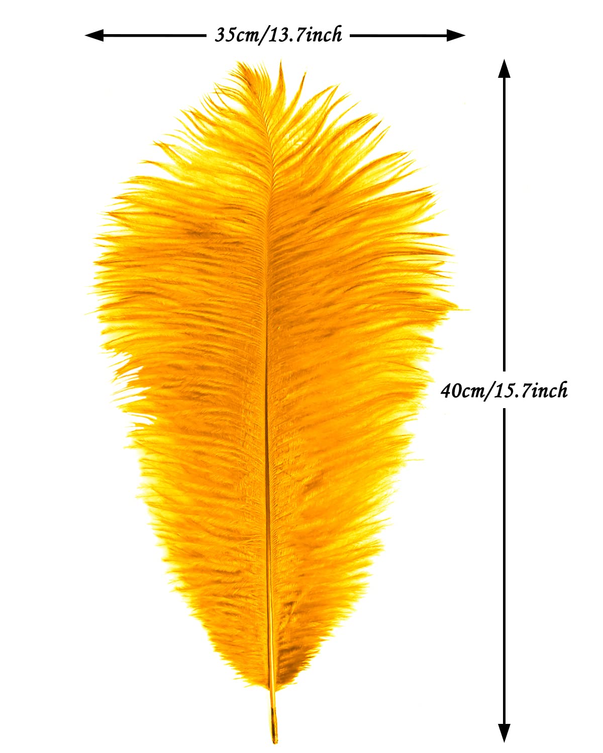 VIJIV Natural Gold Large Ostrich Feathers Bulk Pack of 10 | 28 Inch Long Decorative Feathers for DIY Crafts, Floral Arrangements, Wedding Centerpieces & Home Decor | Perfect for Vase Fillers, Party Decorations & Bohemian Style Events