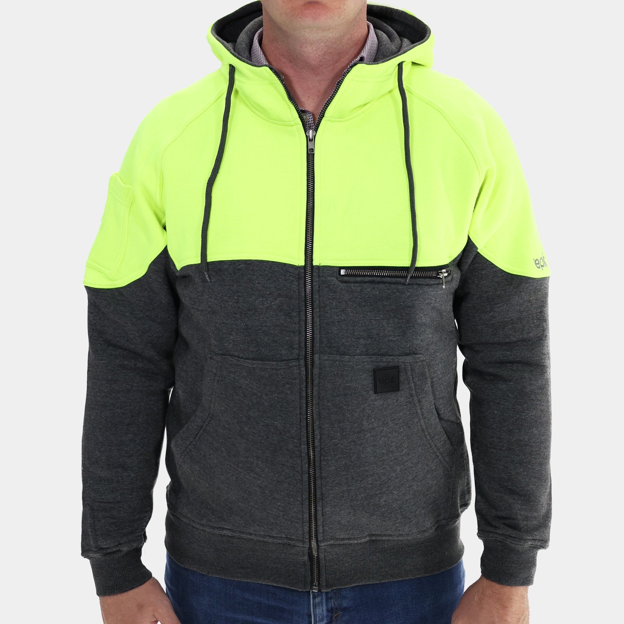 Peak Zip Up Hoodie for Men & Women - Lightweight Fleece Jacket with Front Pockets - Perfect for Outdoor Activities, Running, Gym & Casual Wear
