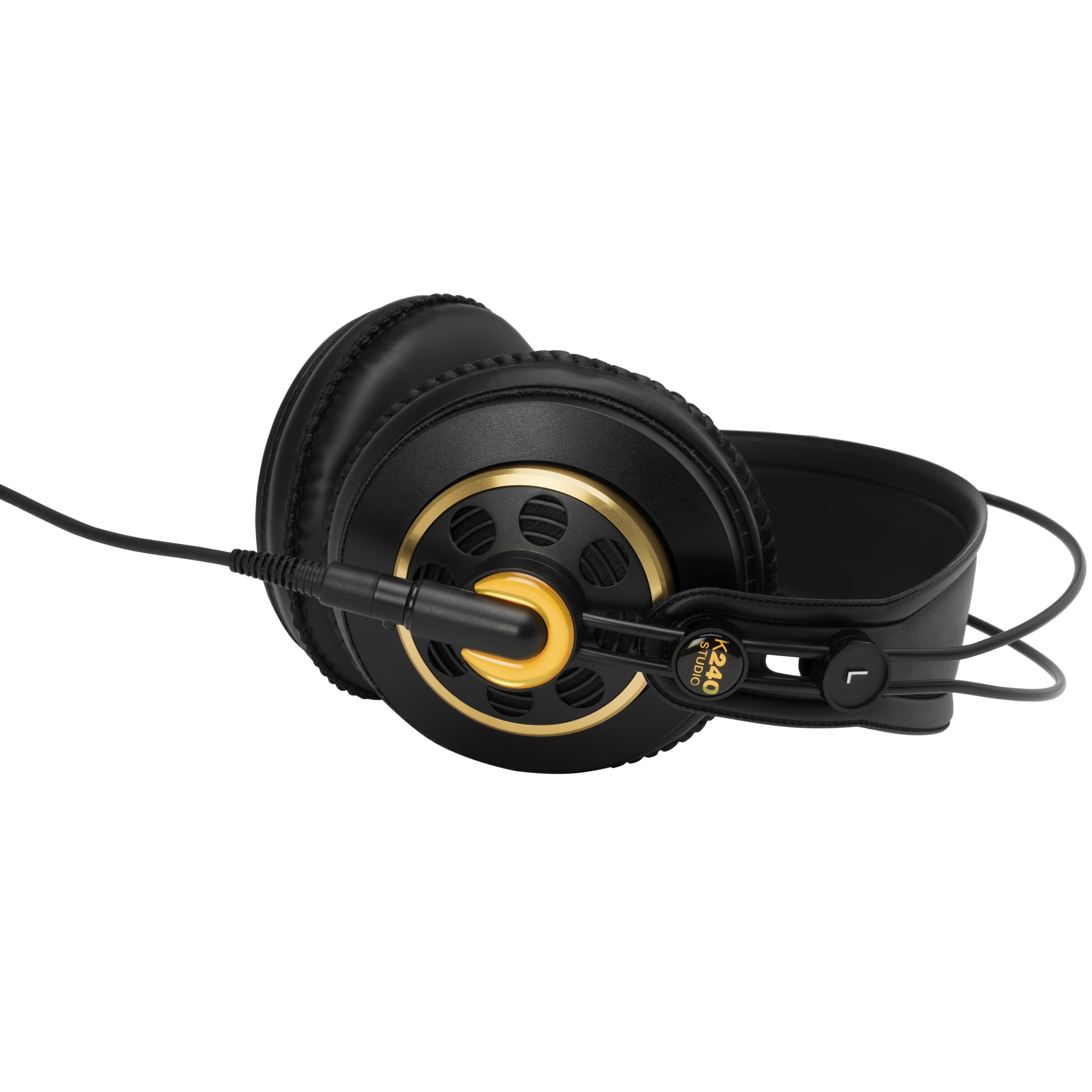 AKG K240 Semi-Open Studio Headphones - Professional Over-Ear Monitoring Headphones for Recording, Mixing & Music Production - Perfect for Home Studios & Podcasting