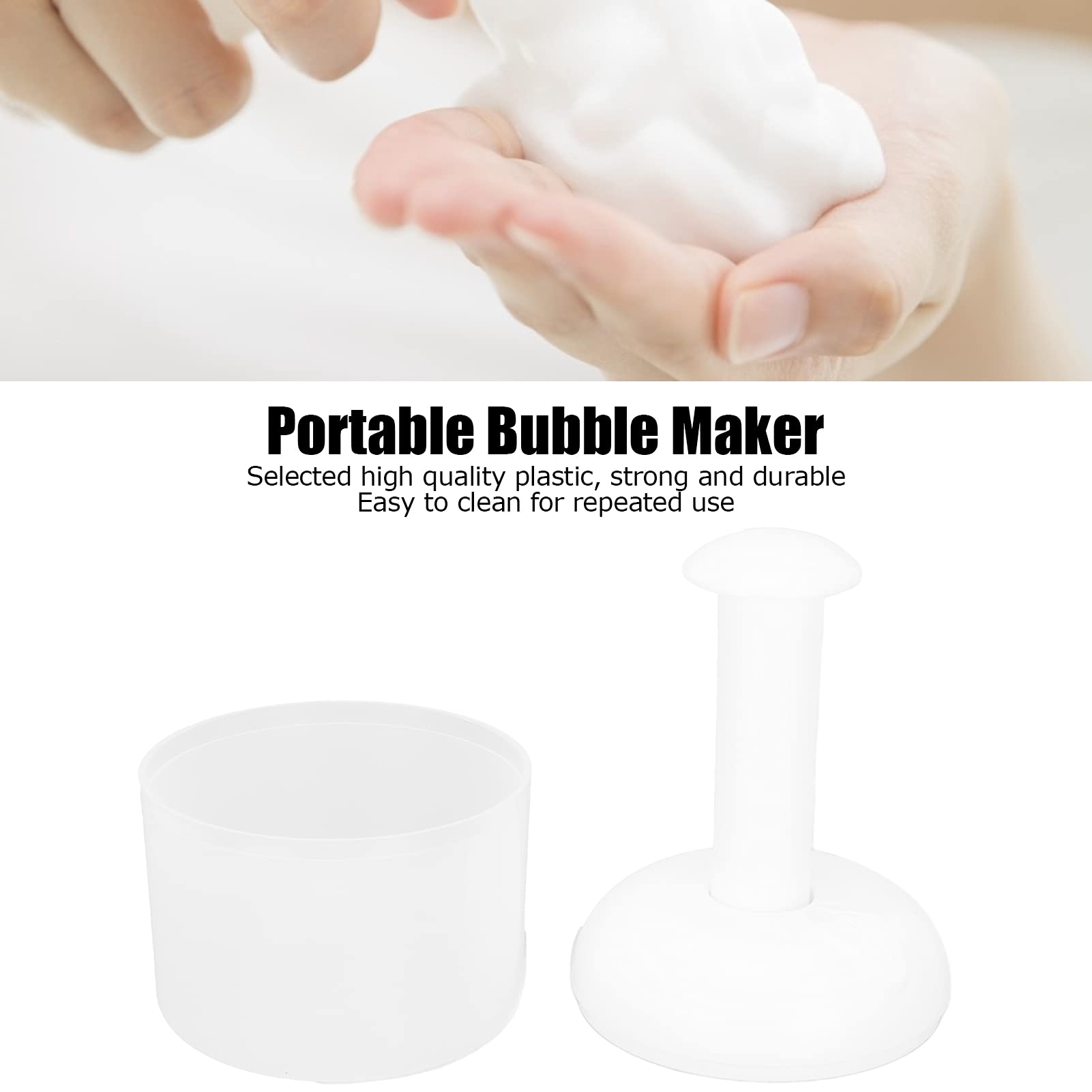 Portable Plastic Facial Cleanser Foam Maker Cup - Face Wash Bubble Generator for Gentle Skin Cleansing | Perfect for Travel, Home & Spa Skincare Routine