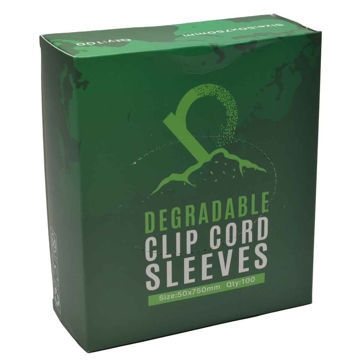Eco-Friendly Biodegradable Clip Cord Sleeve 50mm x 750mm - Pack of 100 | Perfect for Cable Management, Office Organization & Home Electronics Protection