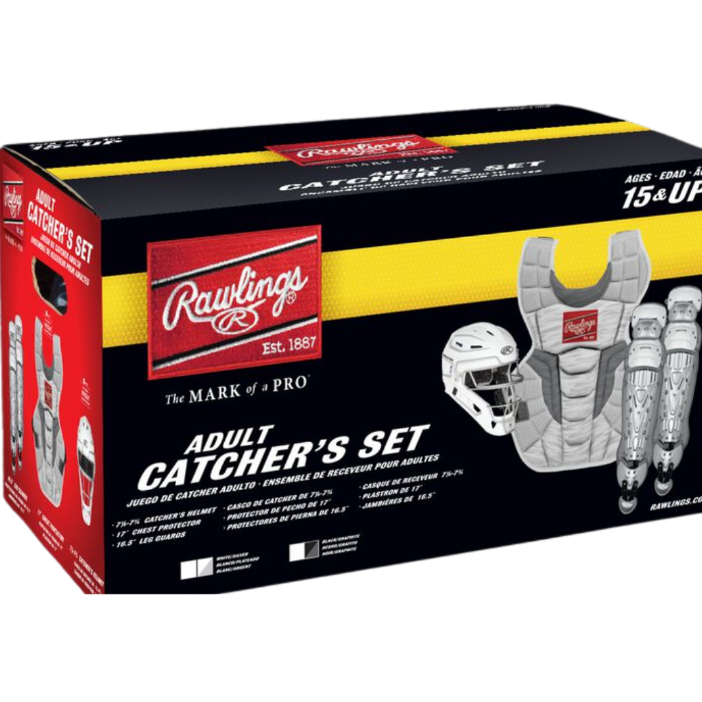 Rawlings Velo Adult Baseball Catcher's Gear Set - High Performance Protective Equipment for Baseball & Softball Games | Perfect for Catchers, Coaches & Training Sessions