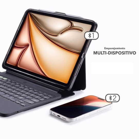 ZAGG Pro Keys 2 Bluetooth Keyboard for iPad Air 13-inch (M2 Chip) - Slim Wireless Keyboard with Backlit Keys for Work, Travel & Home Office Use