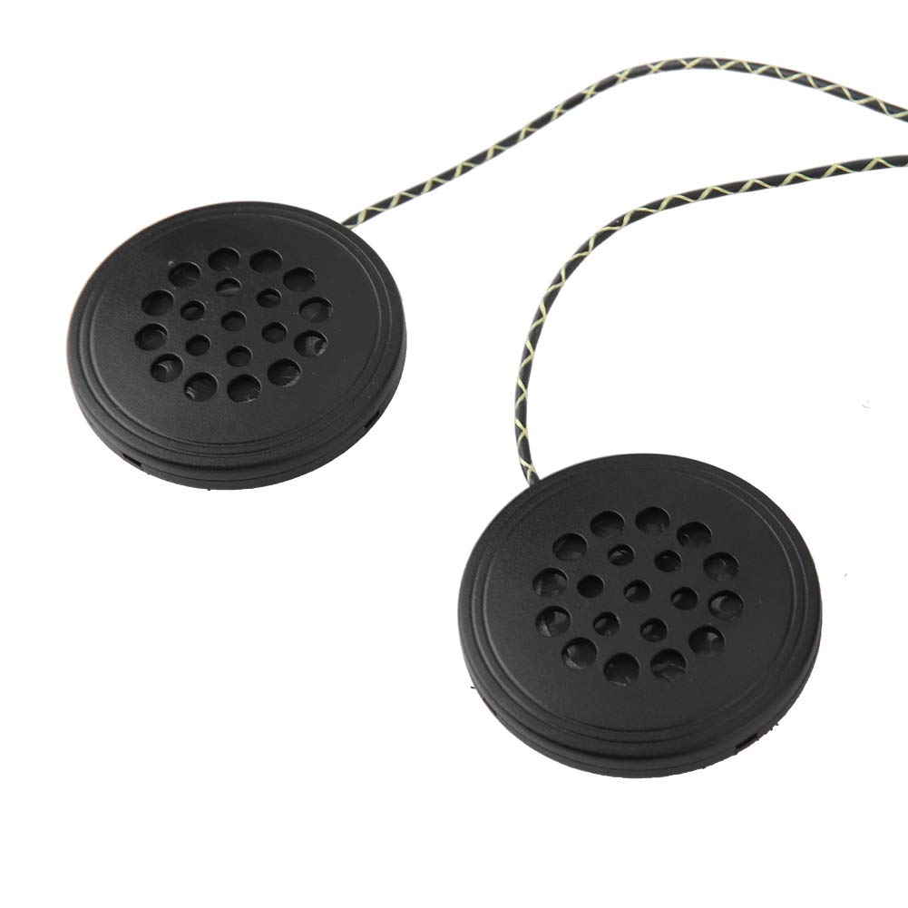 3.5mm Motorcycle Bluetooth Headset Speakers with Hands-Free Calling, Velcro Helmet Mount, Flat Design for Racing & Commuting, Ideal for Motorcycle Helmets