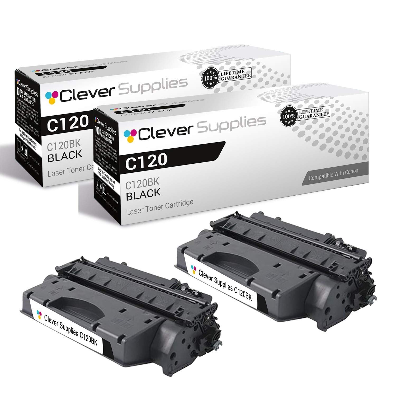 3-Pack CS Compatible Toner Cartridge Replacement for Canon C120 1382A005AA Black - Works with Canon ImageClass D1120 D1150 D1170 D1180 D1320 D1350 D1370 D1520 D1550 Printers - Perfect for Office & Home Printing Needs