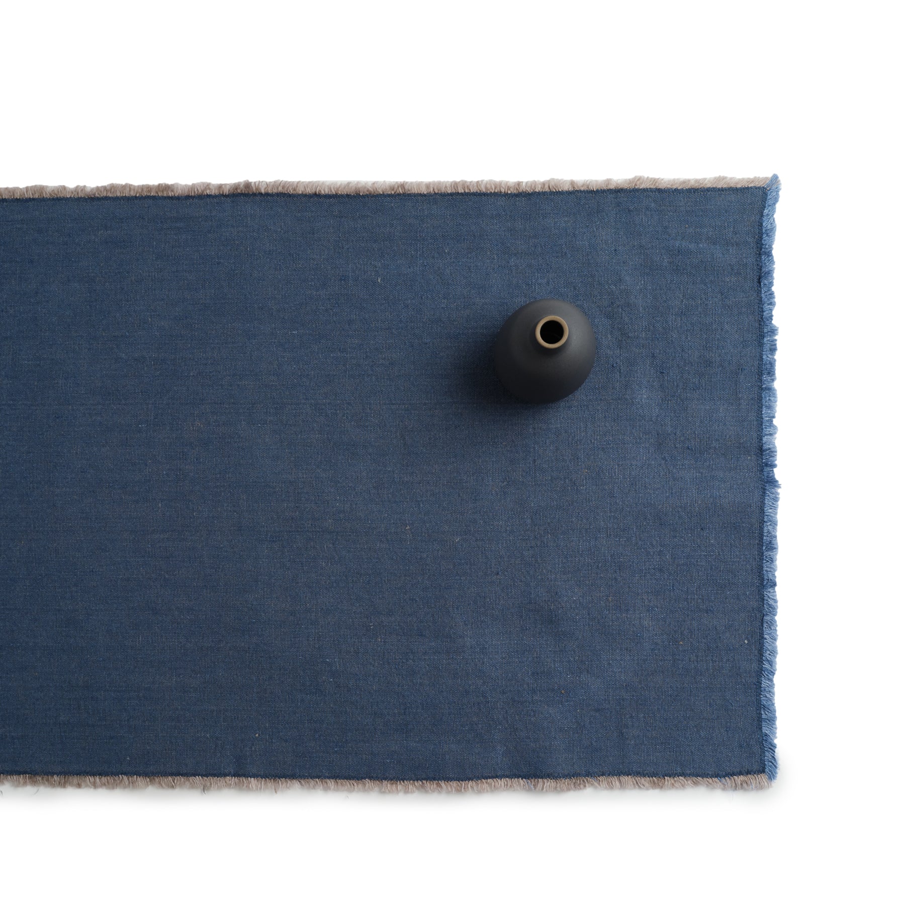 Premium Indigo Blue Linen Hopsack Table Runner - Elegant Dining Table Decor for Weddings, Parties & Home Decor