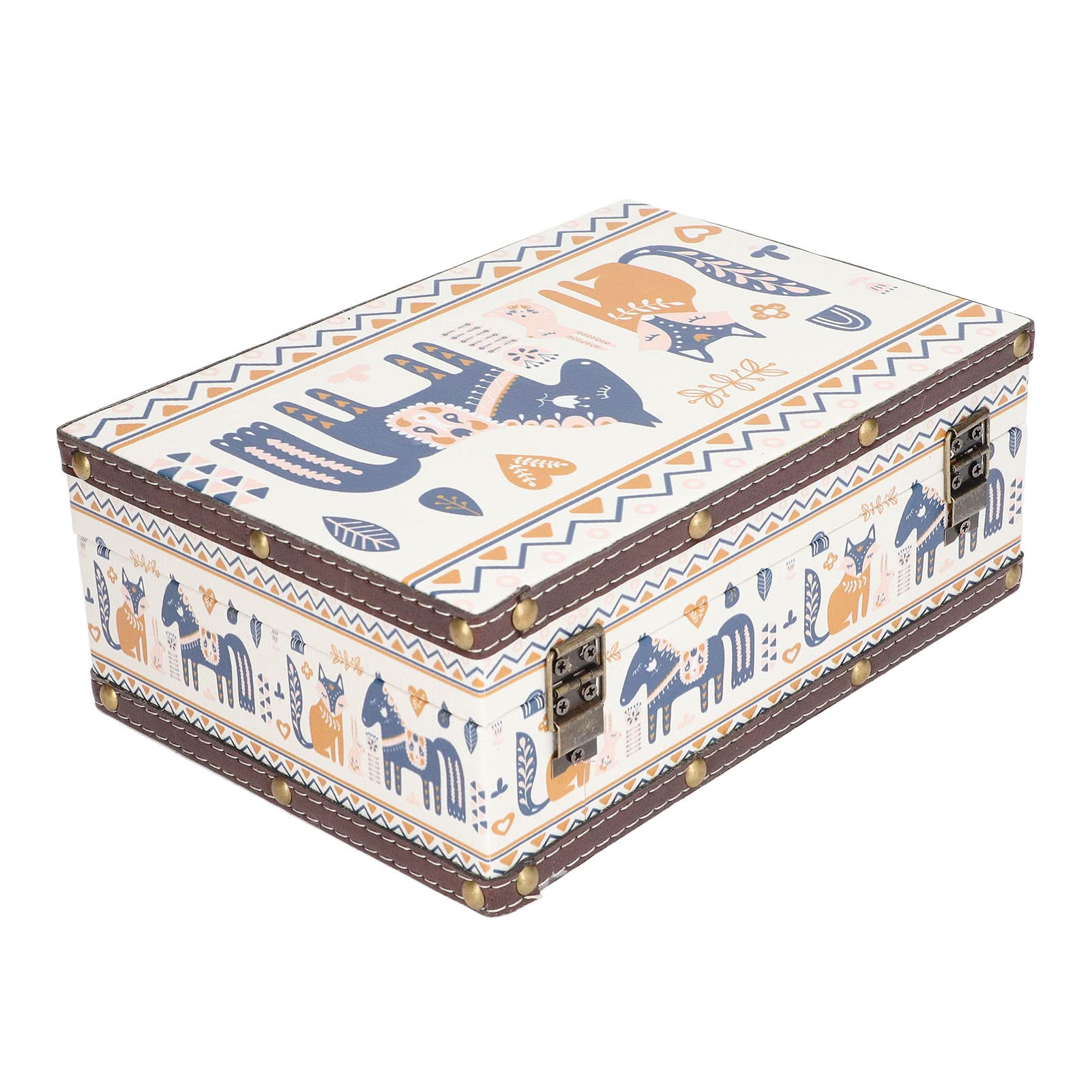 Topiky Large Vintage Wooden Jewelry Box with Waterproof Leather - British Style Jewelry Organizer for Necklaces, Rings & Earrings - Perfect for Travel, Home Decor & Gift Giving