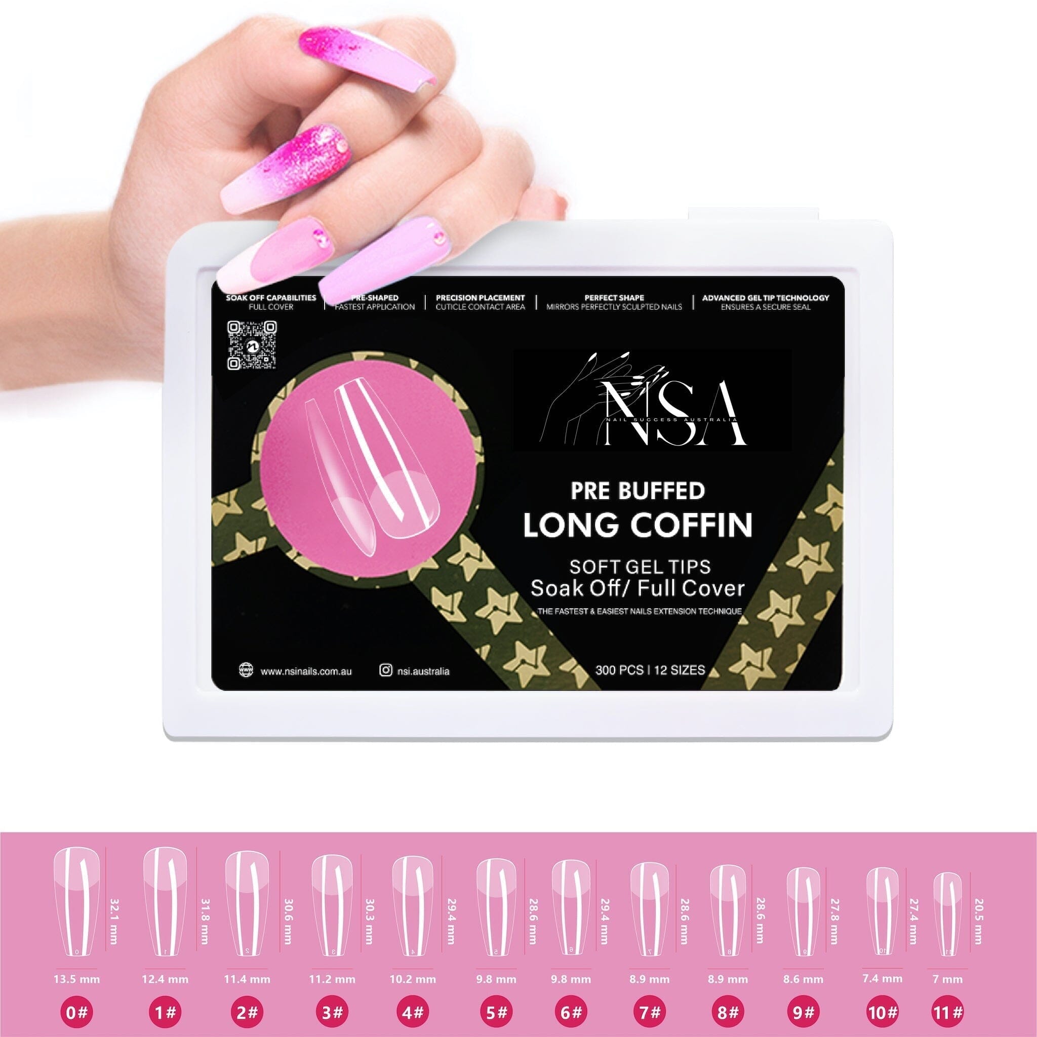 Gel Nail Extensions - Pre Buffed Tips for Strong & Natural-Looking Nails | Perfect for DIY Manicures & Salon Quality Results