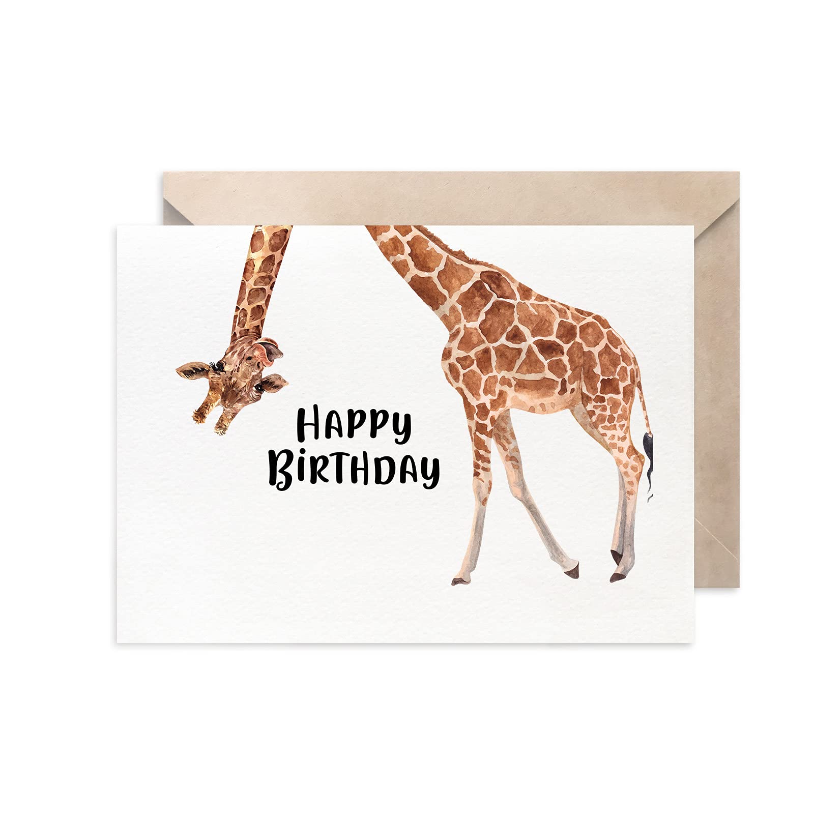 Funny Giraffe Birthday Card for Women & Men - Perfect Gift for Friends