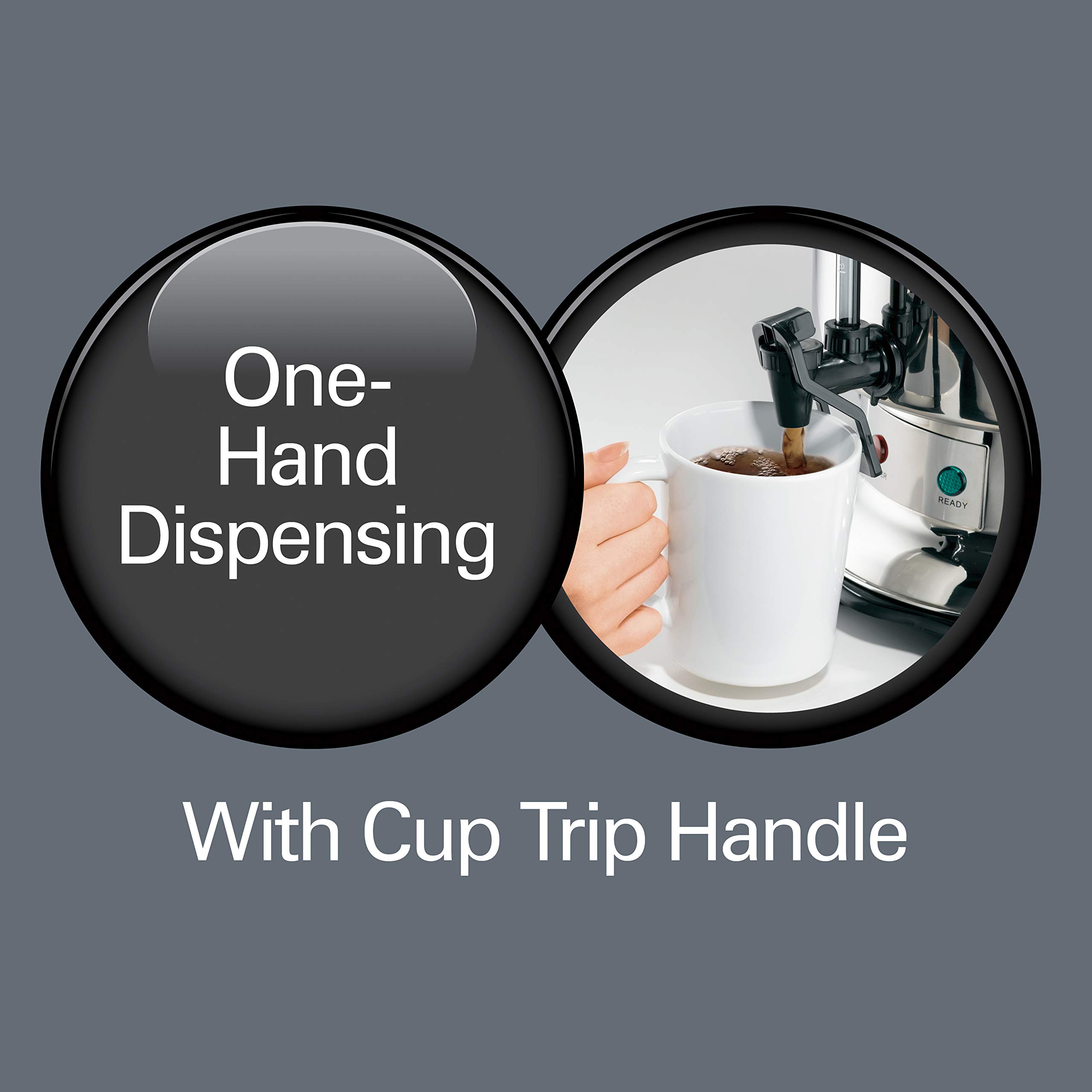 Hamilton Beach Commercial 60-Cup Coffee Urn & Hot Beverage Dispenser - Stainless Steel (D50065) for Restaurants, Offices & Catering Events