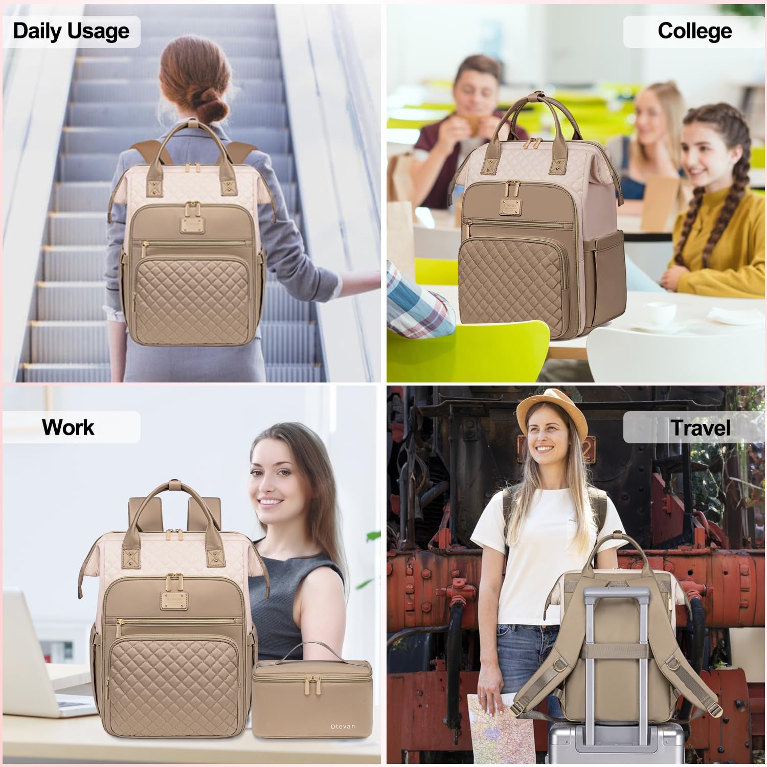 Insulated Lunch Backpack for Women - 15.6 Inch Laptop Backpack with Cooler Compartment, Work & Travel Backpack for Teachers, Nurses & Professionals | Perfect for Office, Commuting & Outdoor Activities