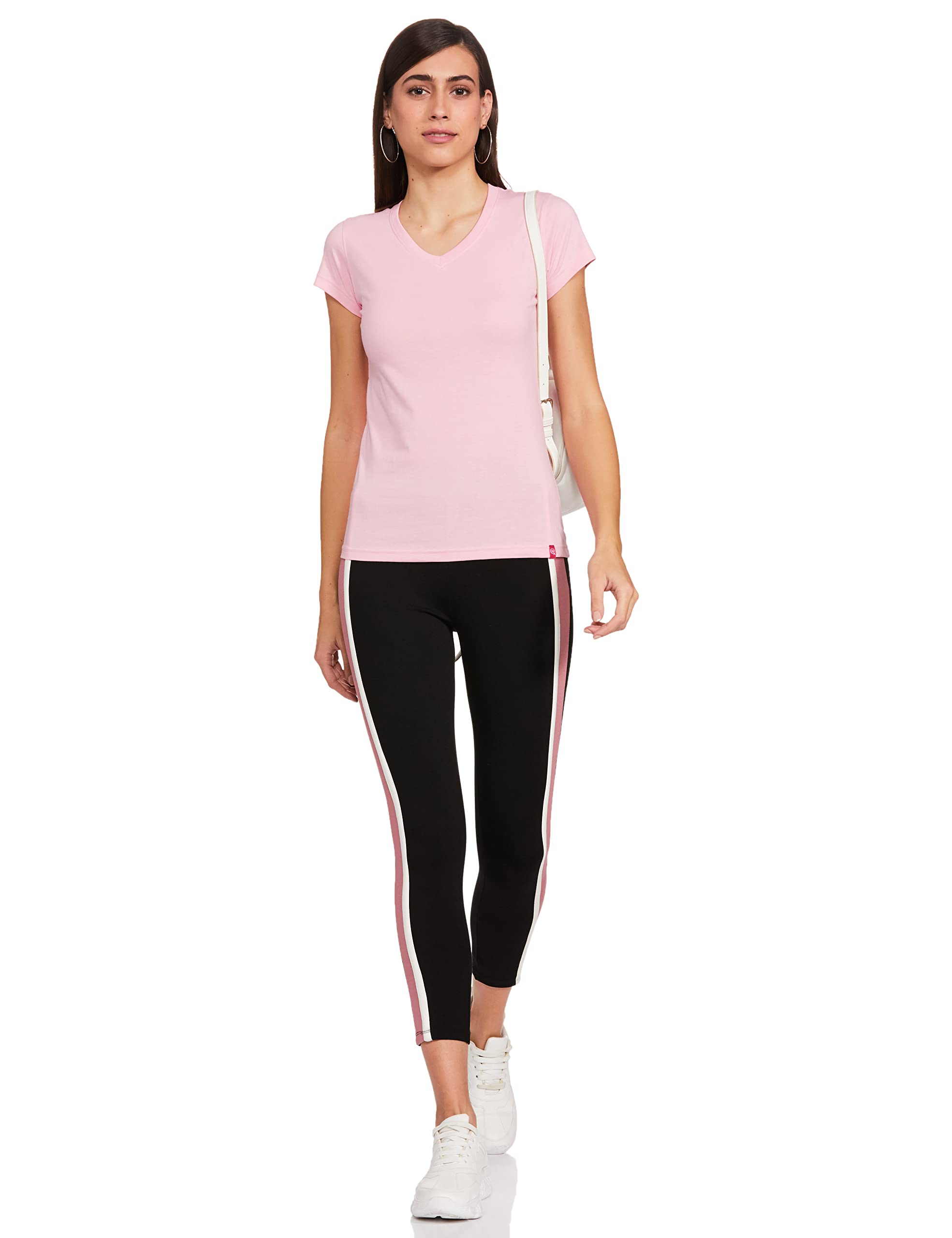 Macrowoman W-Series Women's Basic Cotton T-Shirt - Regular Fit Solid Color Casual Tee for Everyday Wear, Work & Weekend Outfits