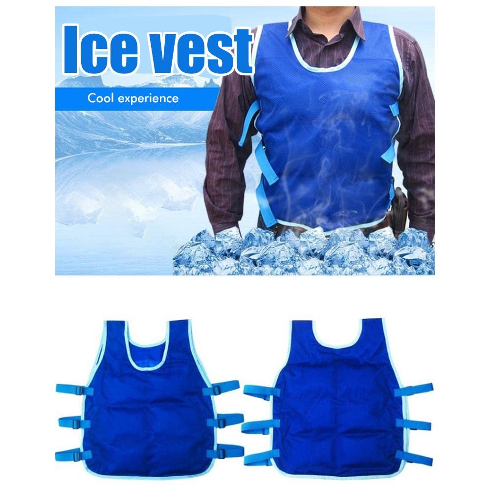 Cooling Vest with Ice Packs for Men & Women - Breathable Summer Cooling Shirt for Hot Weather, Outdoor Sports & Work - Includes 24 Removable Ice Packs (Perfect for Construction, Hiking, Running & Heat Relief)