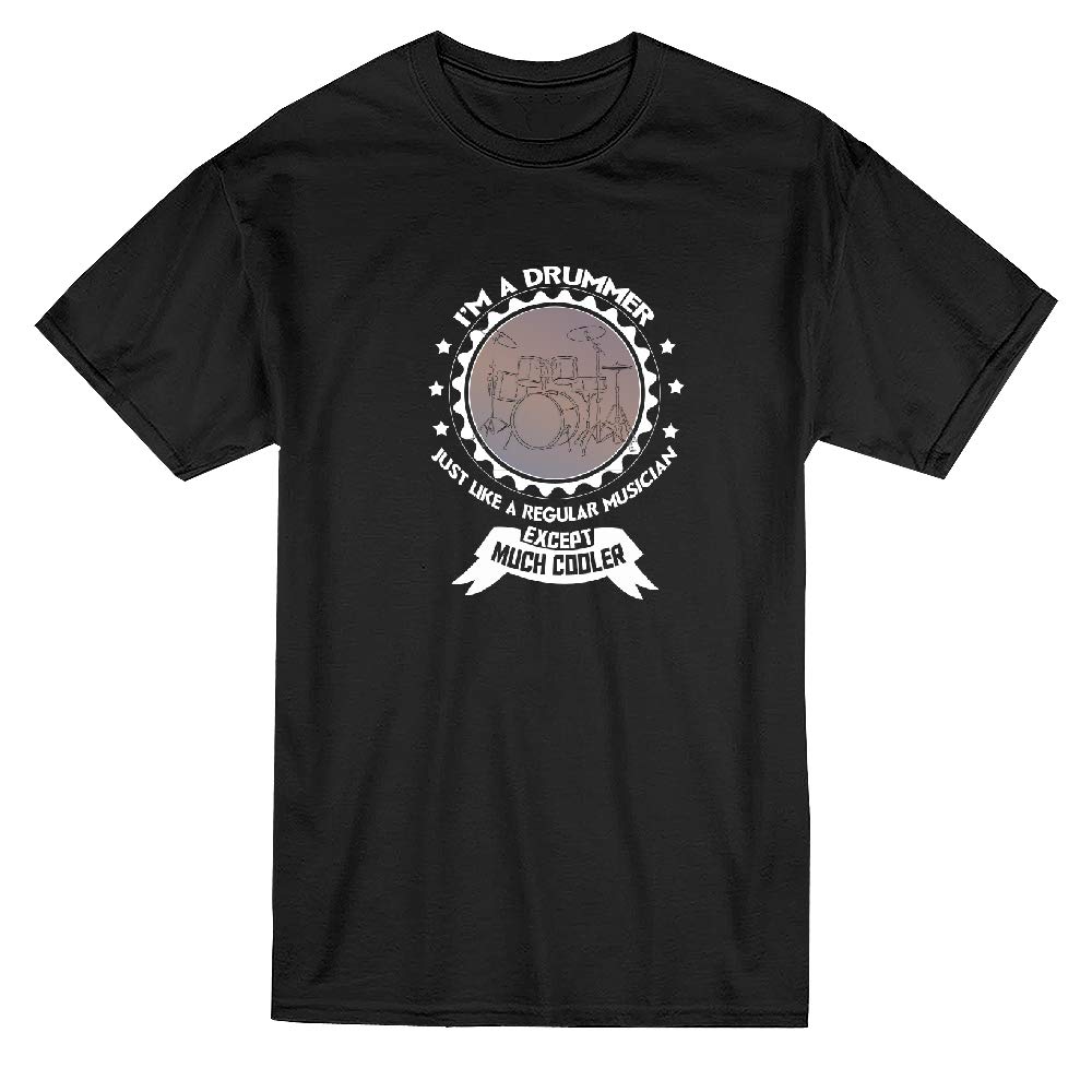 Cool Drummer Graphic Men's T-Shirt - Vintage Music Band Tee for Drummers & Musicians - Perfect for Concerts, Gifts & Casual Wear