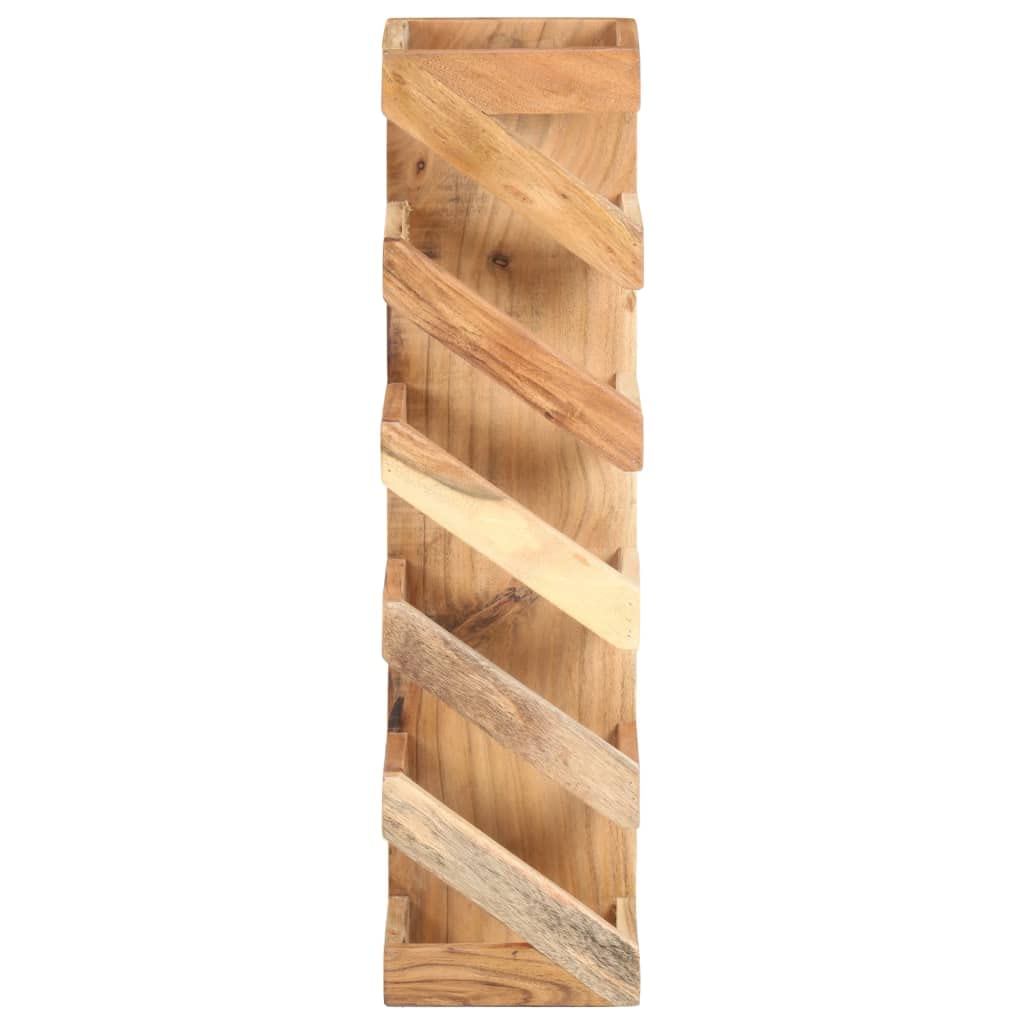 CHARMMA 5-Bottle Wine Rack - Solid Acacia Wood Wall Mounted Wine Storage for Kitchen, Dining Room & Bar Decor