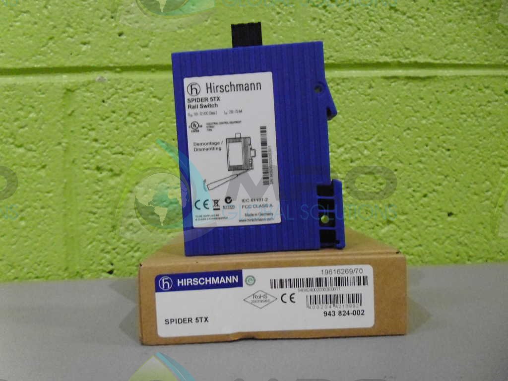 Spider 5TX 5-Port Industrial Ethernet Switch (Model 943824-002) - Rugged Network Solution for Factory Automation & Harsh Environments