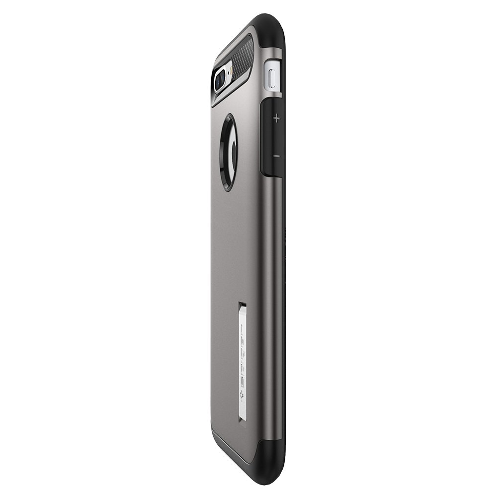 Spigen Slim Armor Protective Case for iPhone 8 Plus & iPhone 7 Plus (2016 Model) - Gunmetal | Shockproof & Slim Design | Perfect for Everyday Use, Work & Outdoor Activities