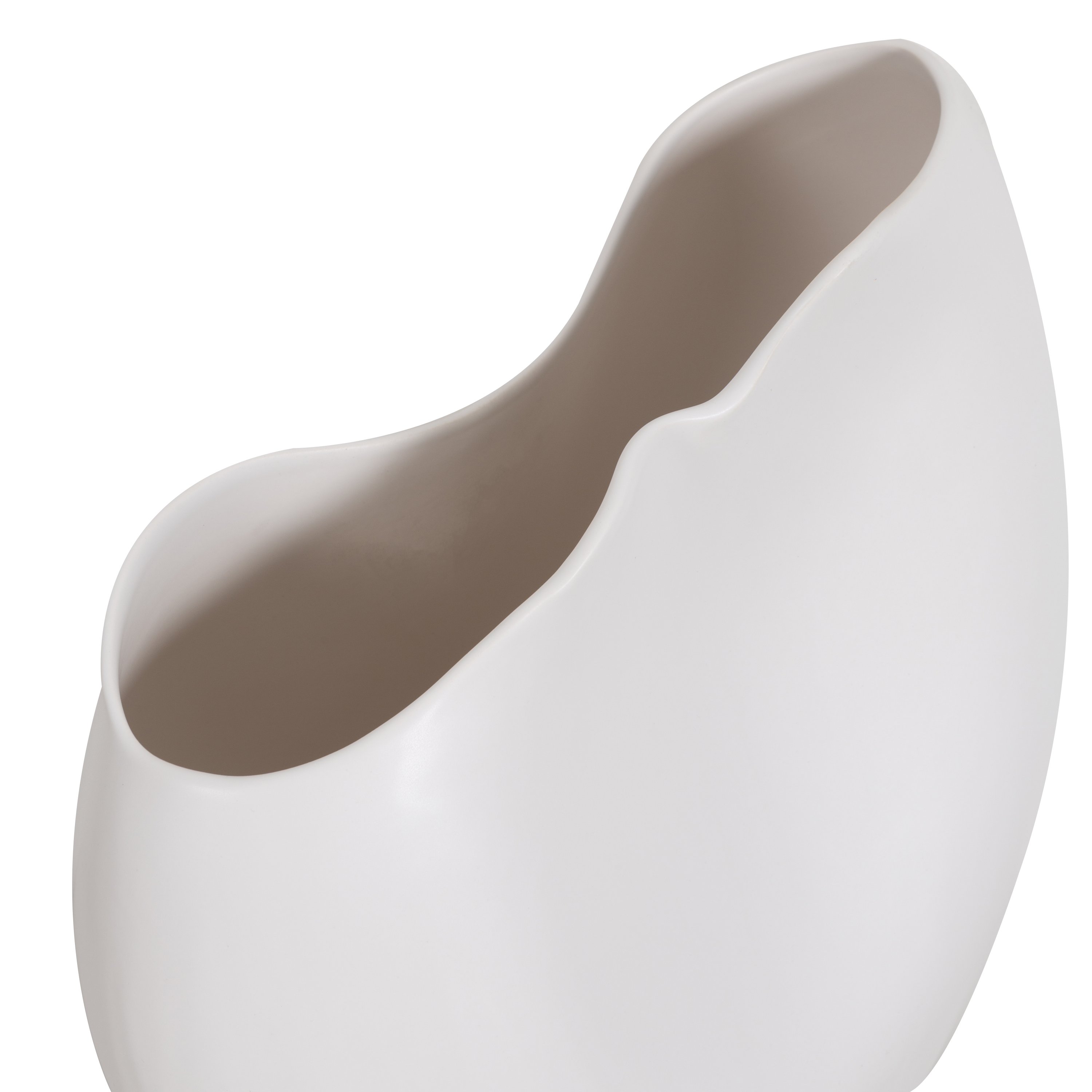 Elegant White Horn Vase - Modern Home Decor for Living Room, Dining Table & Wedding Centerpieces - Handcrafted Ceramic Flower Vase for Fresh & Artificial Floral Arrangements
