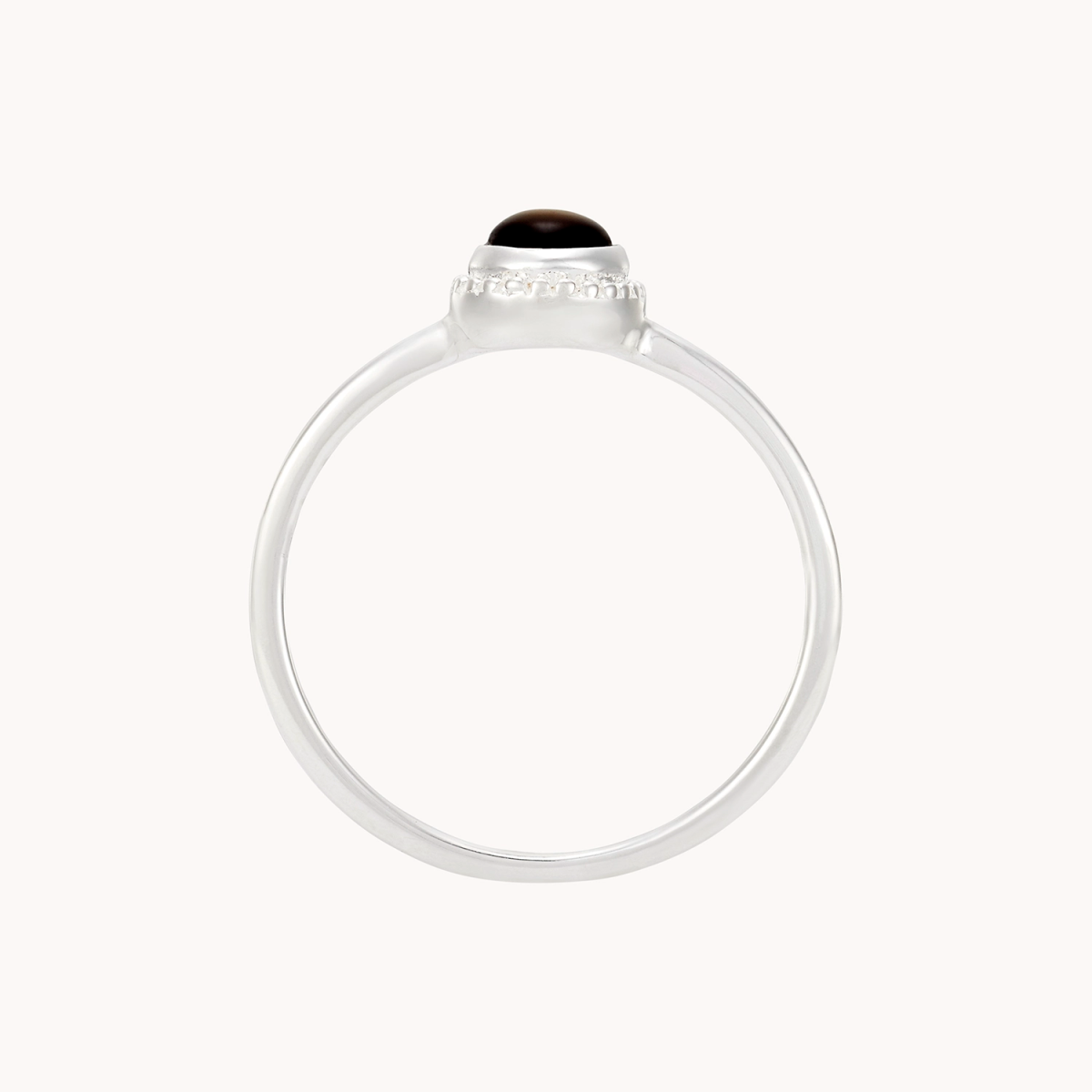 Full Moon Dark Mother of Pearl Silver Ring – Elegant Boho Jewelry for Women, Perfect for Weddings, Parties & Everyday Wear