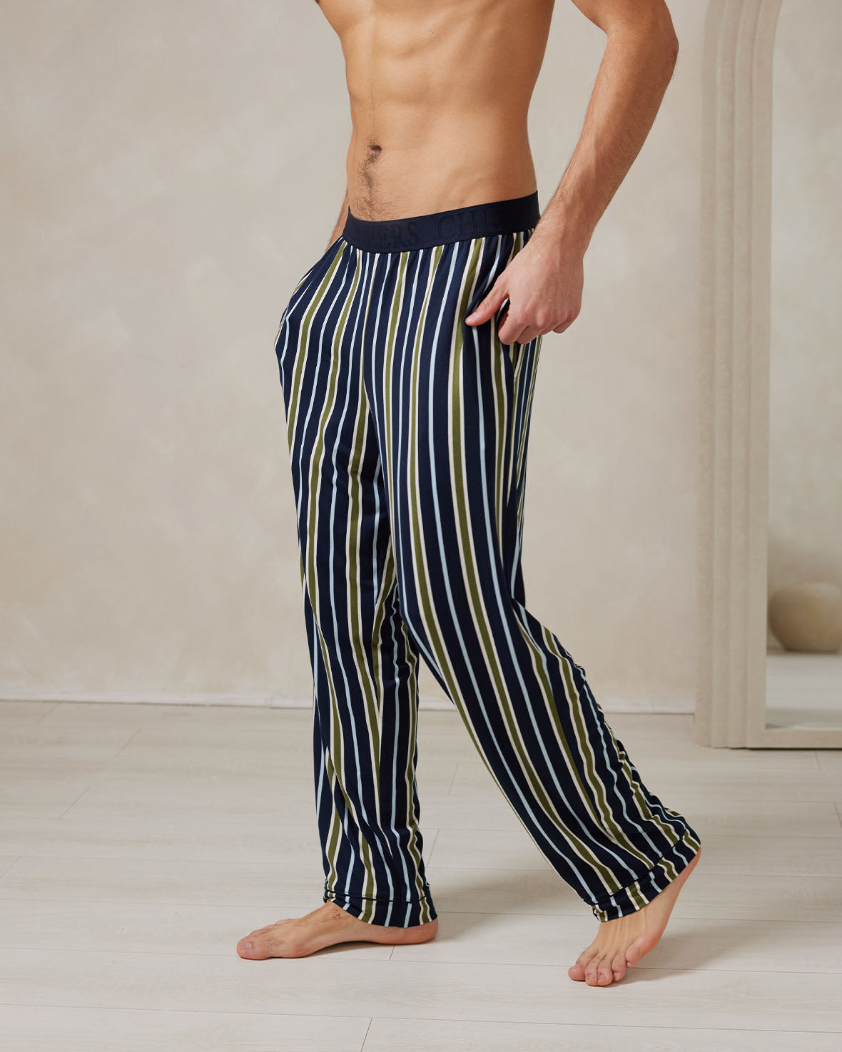 Multi Stripe Long Pajama Pants for Women - Soft & Comfortable Sleepwear for Lounge & Nighttime Relaxation