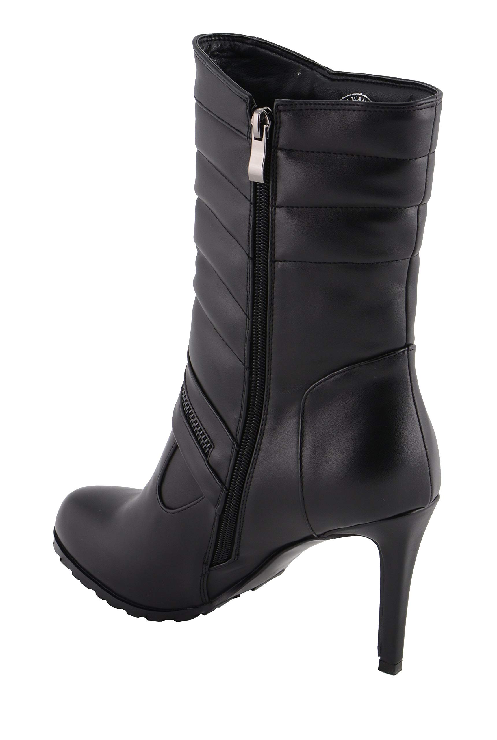 Milwaukee Performance Women's High Heel Boots with Side Zipper - Stylish Ankle Boots for Office, Party & Night Out