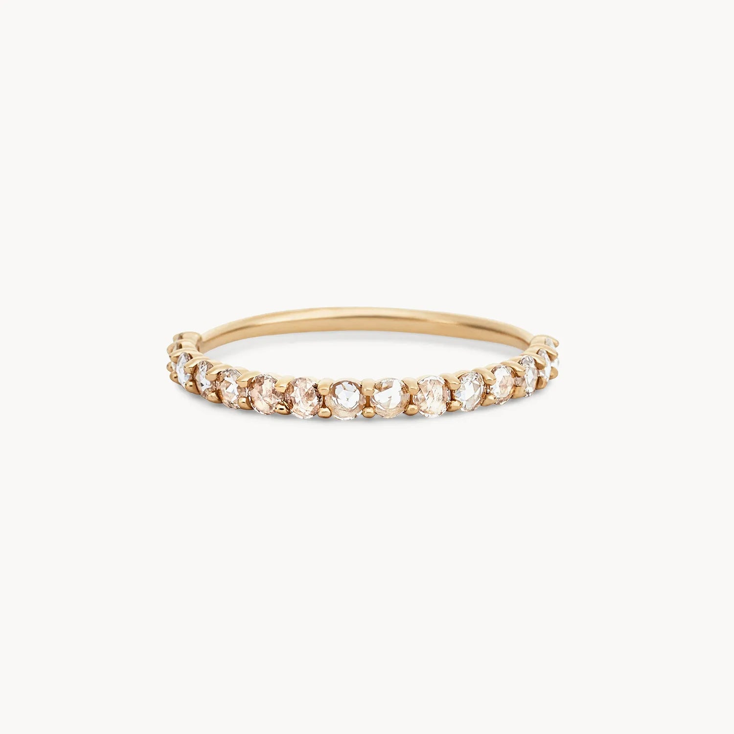 14K Yellow Gold Moonglade Ring with White Diamonds - Elegant Jewelry for Weddings, Anniversaries & Special Occasions