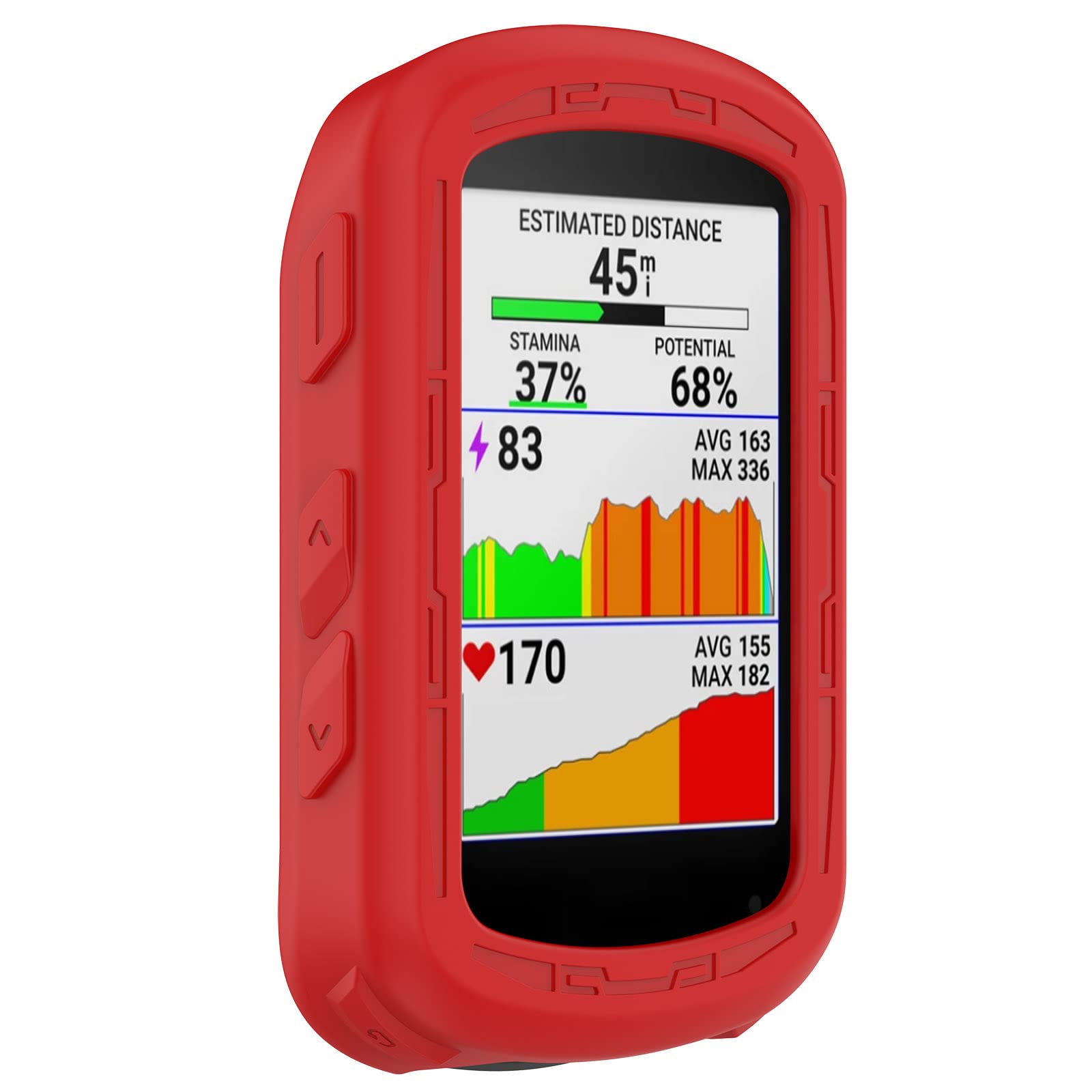 Garmin Edge 840/540 Bike Computer Case - Shockproof Soft Protective Cover for Garmin Edge 540/840 Cycling GPS Accessories (Red & Black) - Perfect for Road Cycling, Mountain Biking & Outdoor Adventures
