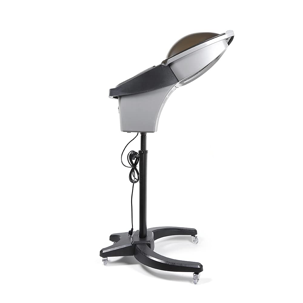 Professional Hair Steamer with Rolling Stand - Micro Mist Salon Styling Hooded Floor Iron for Hair Treatment & Spa Care | Home & Salon Use | Deep Conditioning Oil Treatment (Black) | Perfect for Salons, Spas & At-Home Hair Care Routines