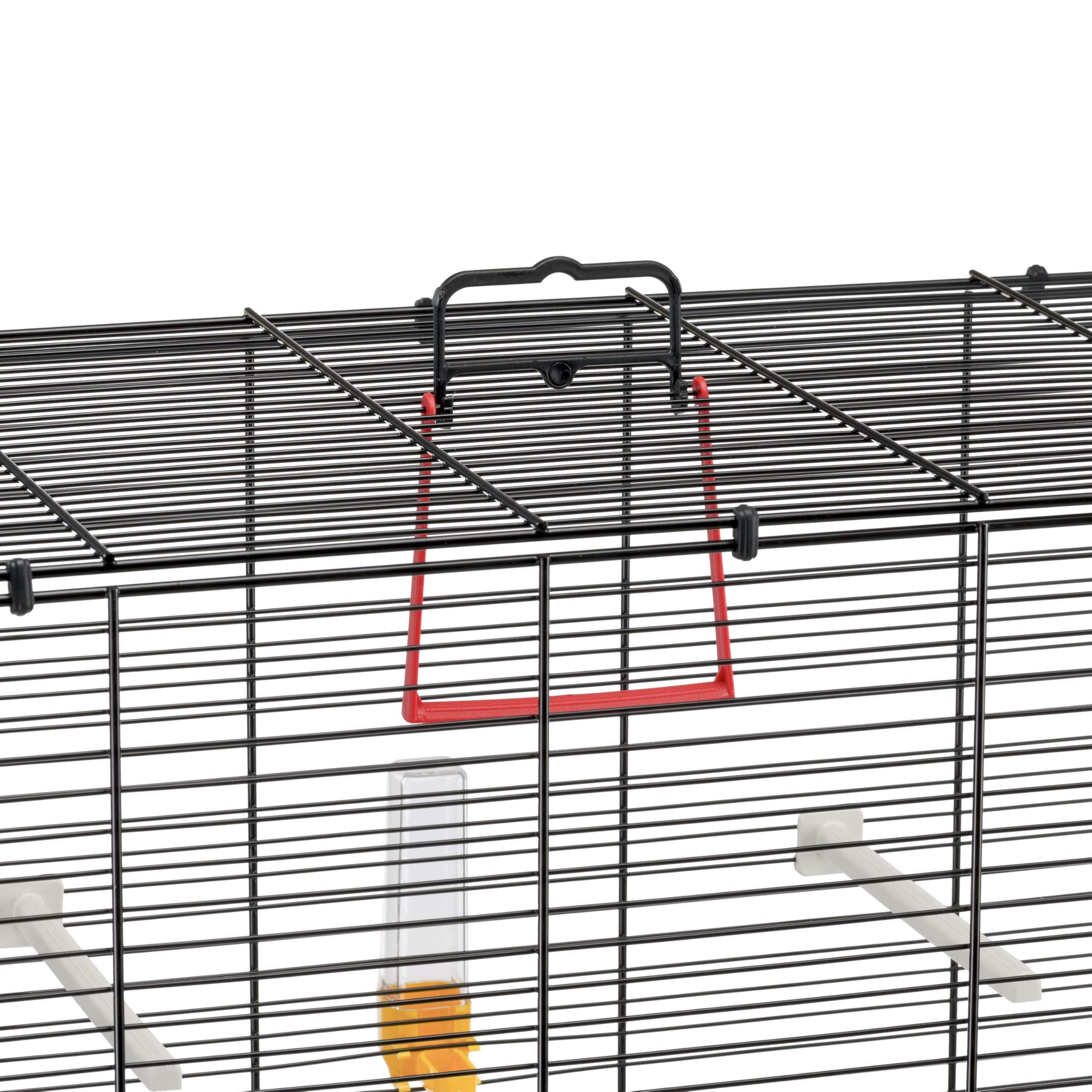 Ferplast Bird Cage Piano 4 - Small Canary Cage with Feeders & Water Dispenser (59x33x55cm) - Removable Tray & Accessories - Perfect for Canaries, Finches & Small Birds at Home or Office