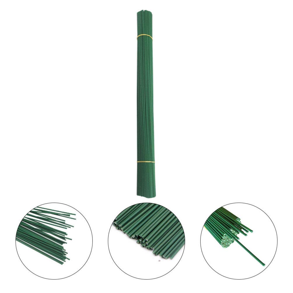 19cm Floral Stem Wire - Handmade Fake Green Imitation Bouquet Stems for DIY Flower Arrangements, Home Decor, and Wedding Centerpieces | Artificial Plant Sticks for Florists and Crafting