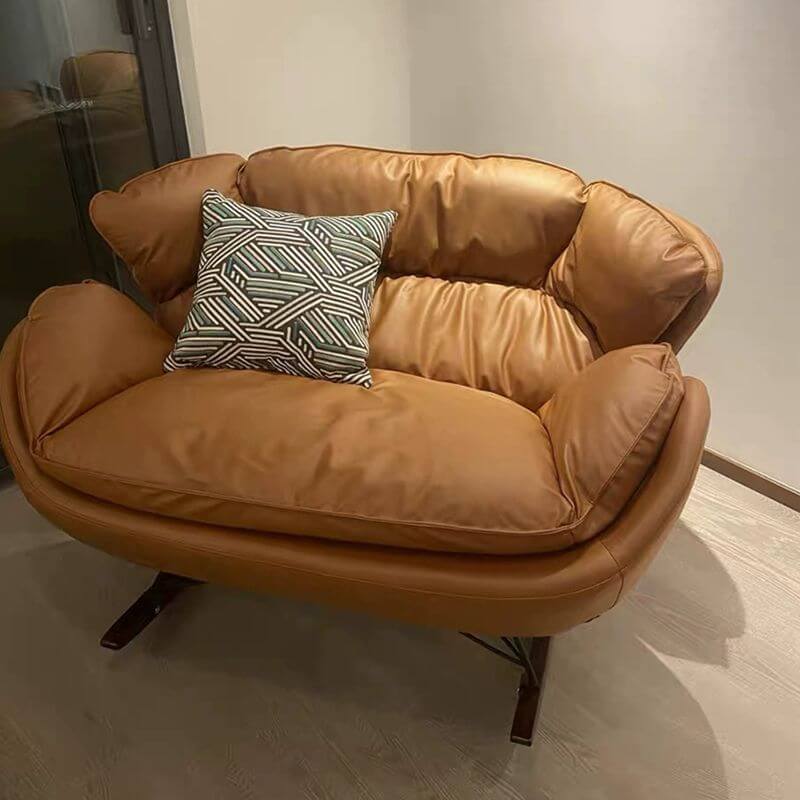 Modern Indoor Rocking Chair with Black Upholstery - Non-Scratch Recessed Arm Design - Perfect for Living Room, Nursery & Relaxation