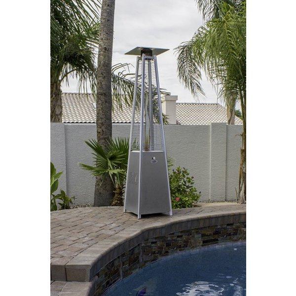 Tall Quartz Glass Tube Patio Heater - Outdoor Gas Heater for Patio, Deck & Garden - Perfect for Cold Evenings & Entertaining