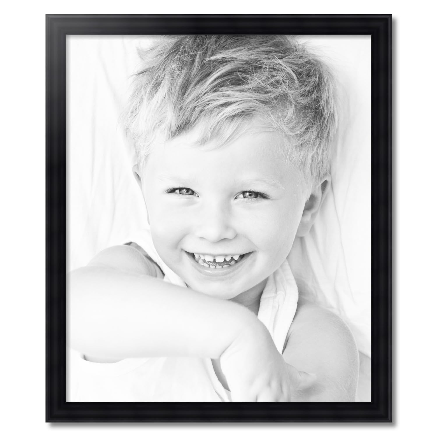 ArtToFrames 30x36 Inch Black Picture Frame - 2 Inch Custom Wood Poster Frame with Satin Black Reverse Step - Perfect for Wall Art, Photos, and Home Decor - Includes Economy Acrylic for Display Protection