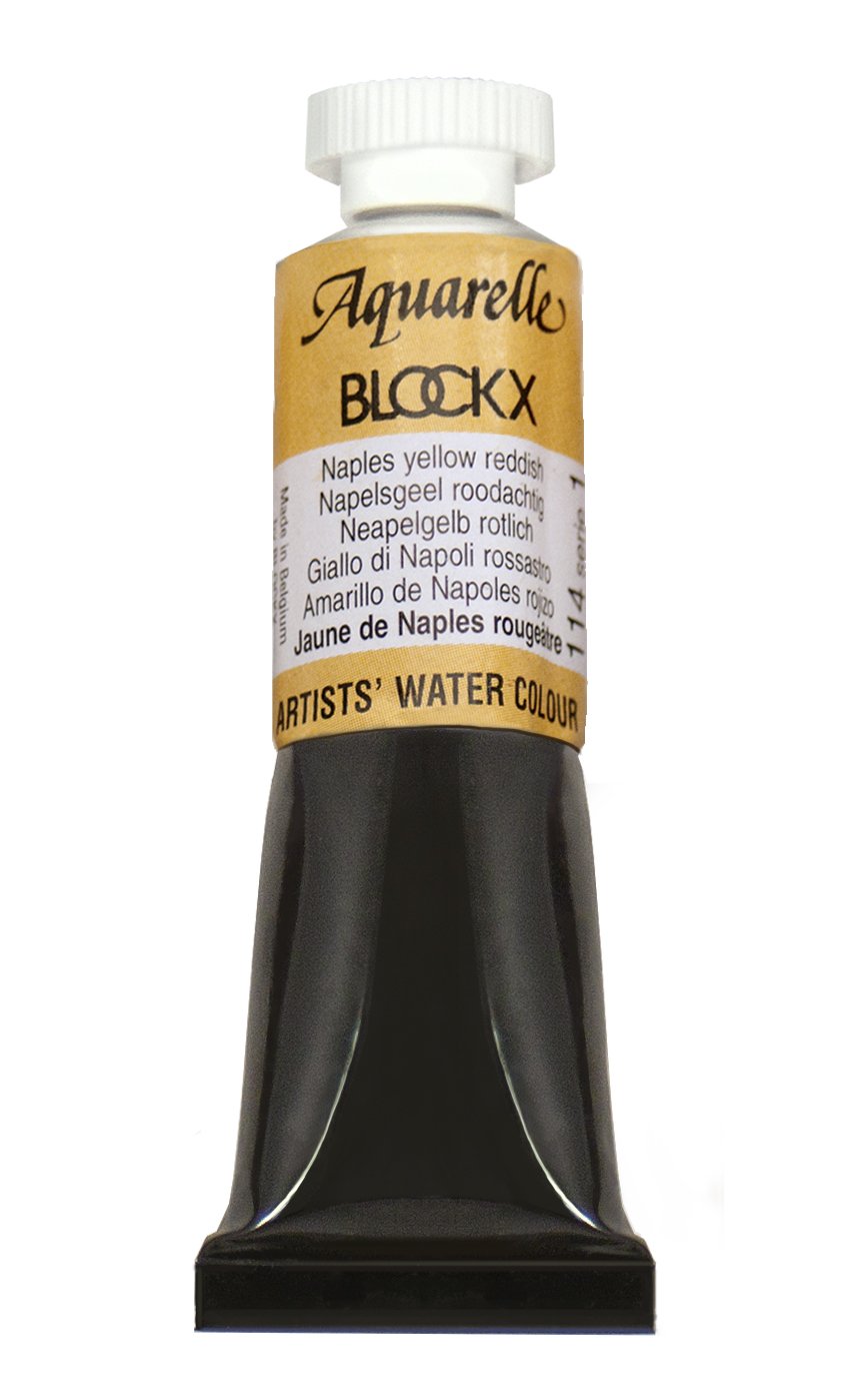 Blockx Naples Yellow Reddish 15ml Watercolor Tube - Professional Artist Paint for Watercolor Painting, Sketching & Illustration