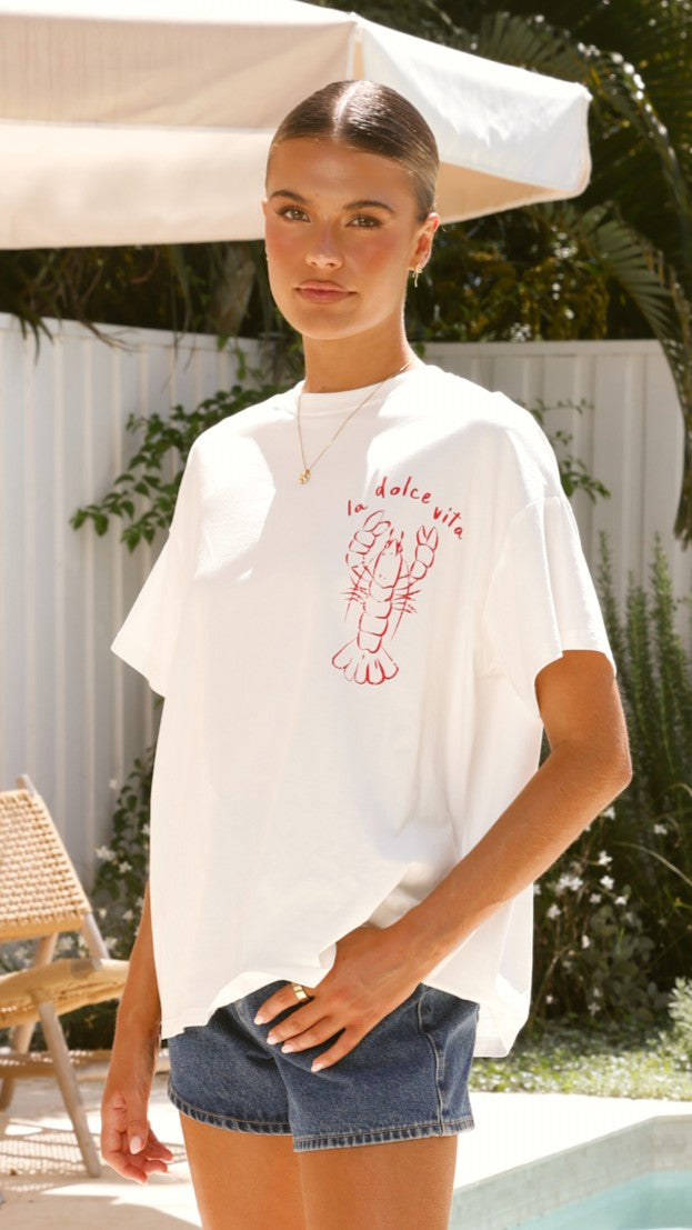 Amalfi Tee - Soft Cotton White T-Shirt for Men & Women | Casual Wear, Summer Outfits, Beach Vacation Essentials