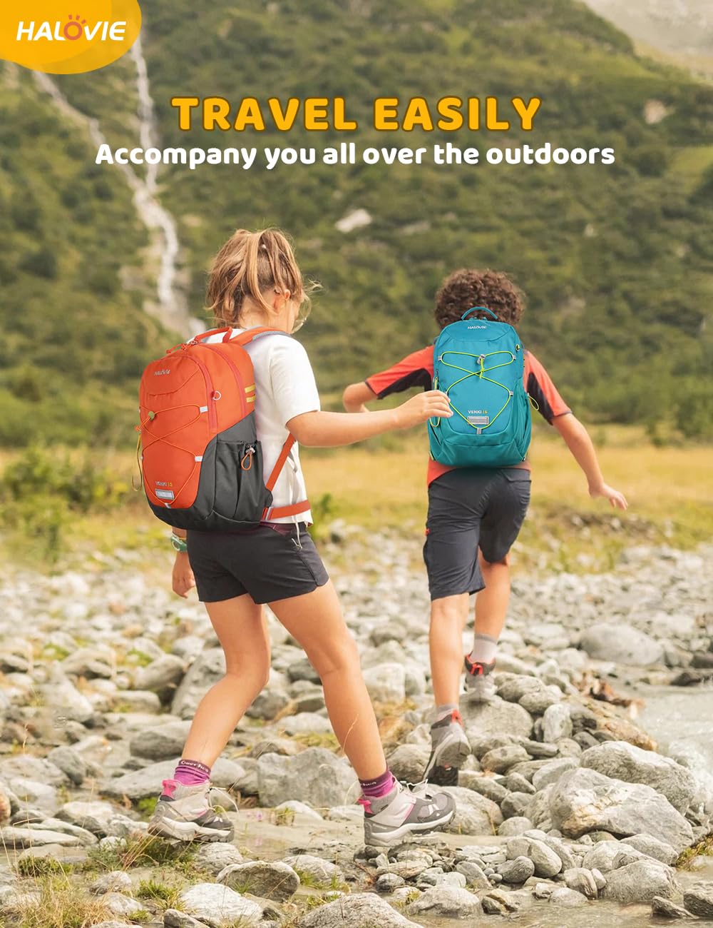 HALOVIE Kids Backpack for Boys & Girls - Lightweight Small Travel Backpack, Durable Preschool & Kindergarten School Backpack for Outdoor Activities, Daycare & Daily Use