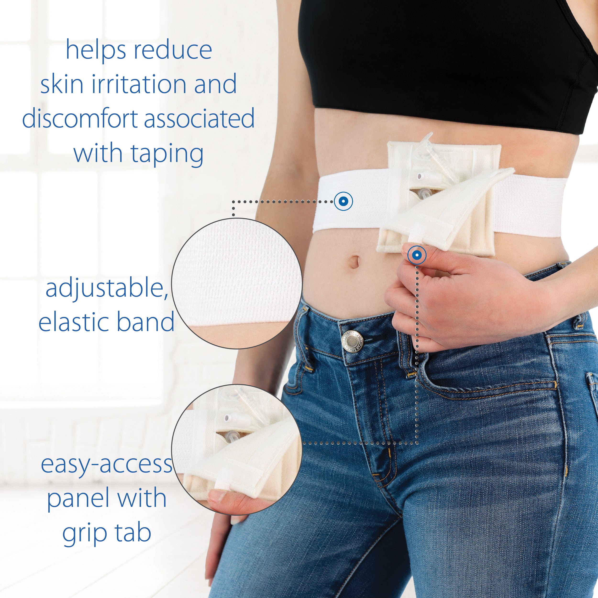 NelMed G Tube Holder - Secure and Comfortable Gastrostomy Tube Stabilizer for Adults & Kids - Perfect for Daily Use, Travel, and Active Lifestyles