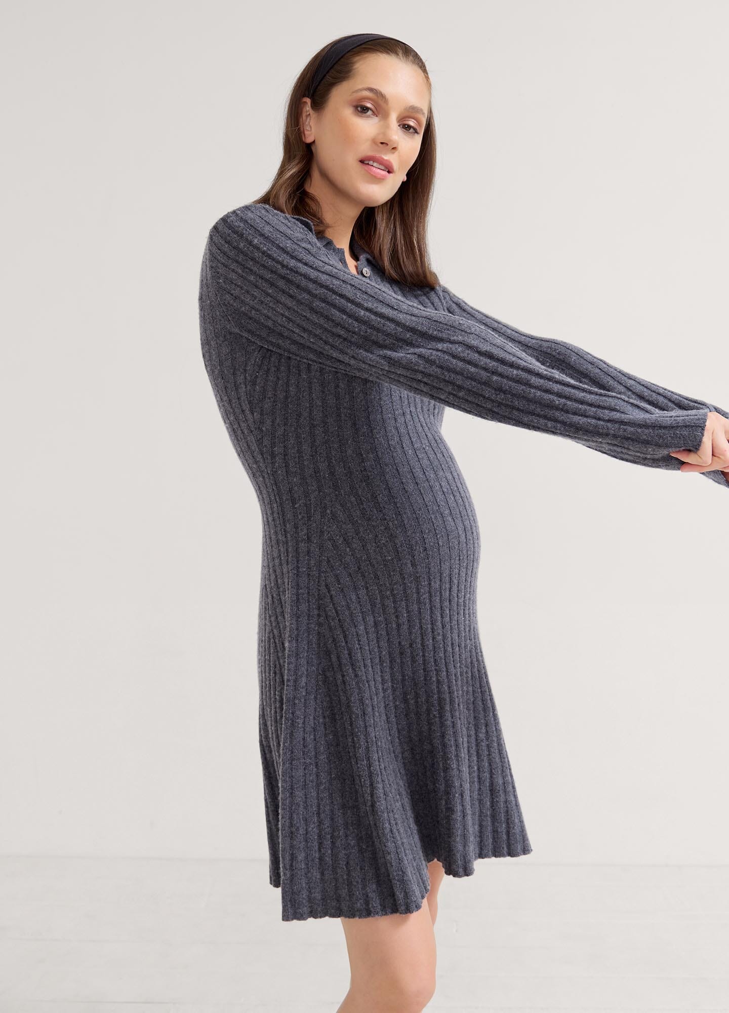 Addie Polo Sweater Dress for Women - Casual Knit Dress with Collar | Perfect for Office, Date Night & Fall Layering