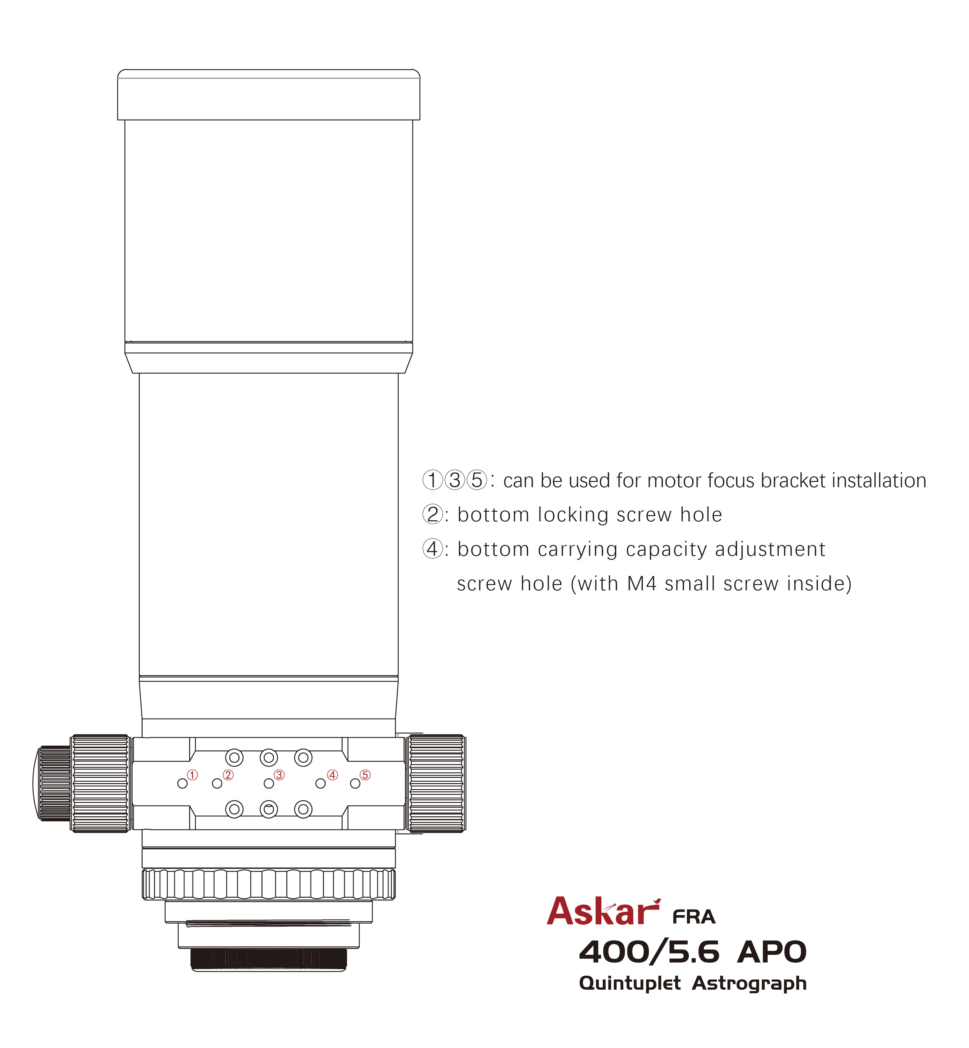 Askar FRA 400 72mm f/5.6 Quintuplet Flat Field Astrograph Telescope - Perfect for Deep Space Astrophotography & Celestial Observation