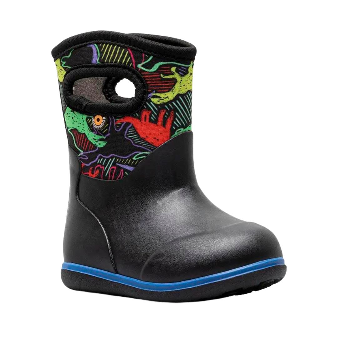 BLK MULTI NEON DINO