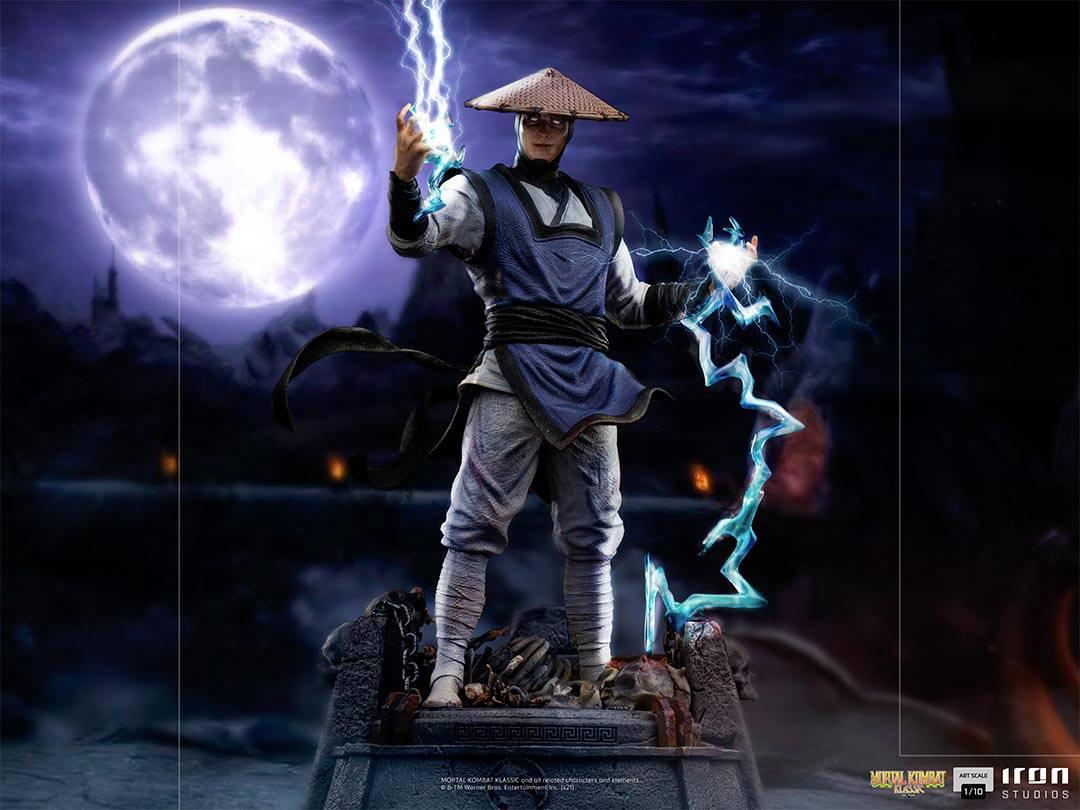 Iron Studios Mortal Kombat Raiden BDS Art Scale Statue 1/10 - Premium Collectible Figure for Gamers & Fans | Perfect for Display, Gaming Room Decor, and Gift for Fighting Game Enthusiasts