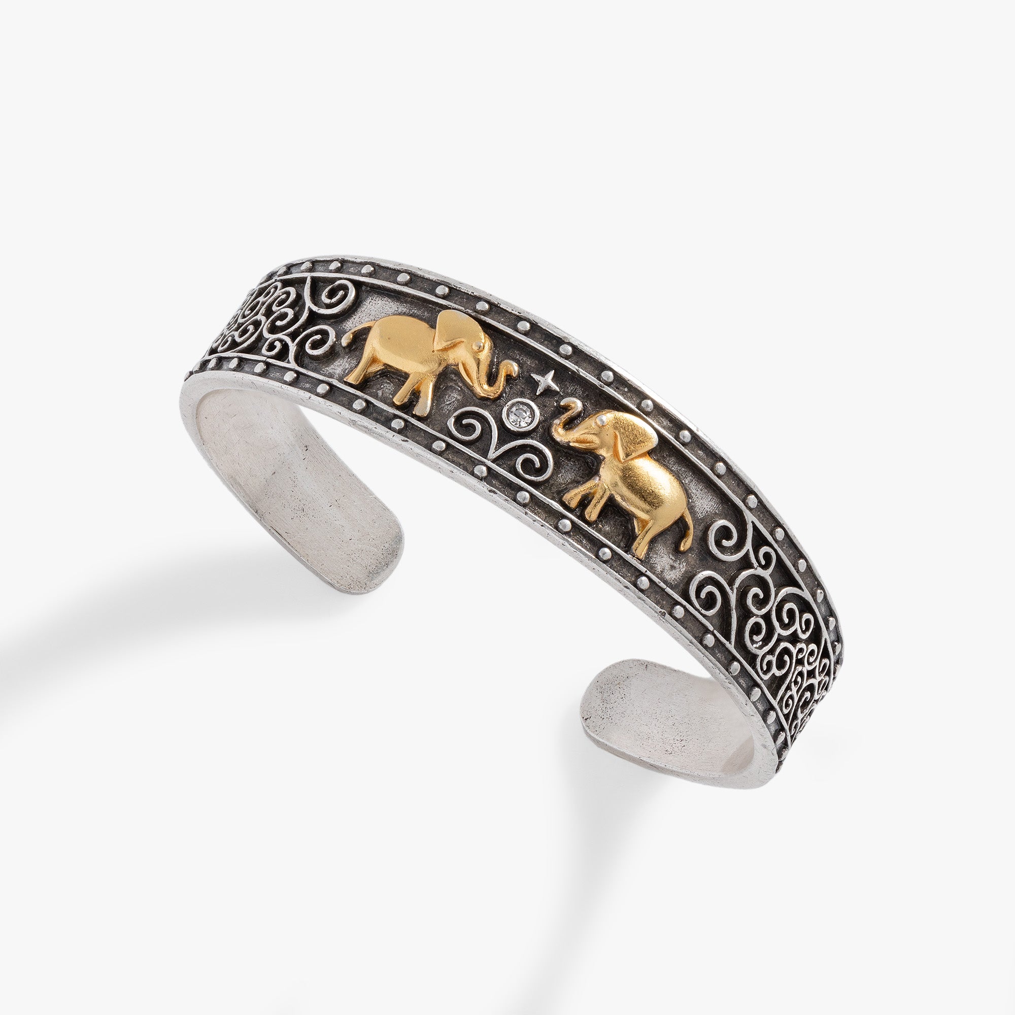 Elephant Cuff Bracelet - Handmade Boho Silver Jewelry for Women | Perfect for Festival, Wedding & Everyday Wear