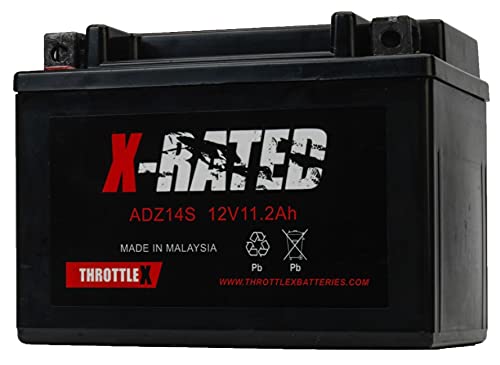 ThrottleX ADZ14S AGM Replacement Battery for Power Sports - High-Performance Motorcycle, ATV & UTV Battery - Ideal for Off-Roading, Racing & Adventure Riding