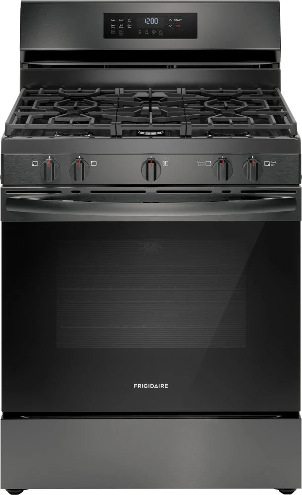 Frigidaire FCRG3083AD 30 Inch Gas Range with Air Fryer - Black Stainless Steel | Perfect for Home Kitchens & Air Frying Meals