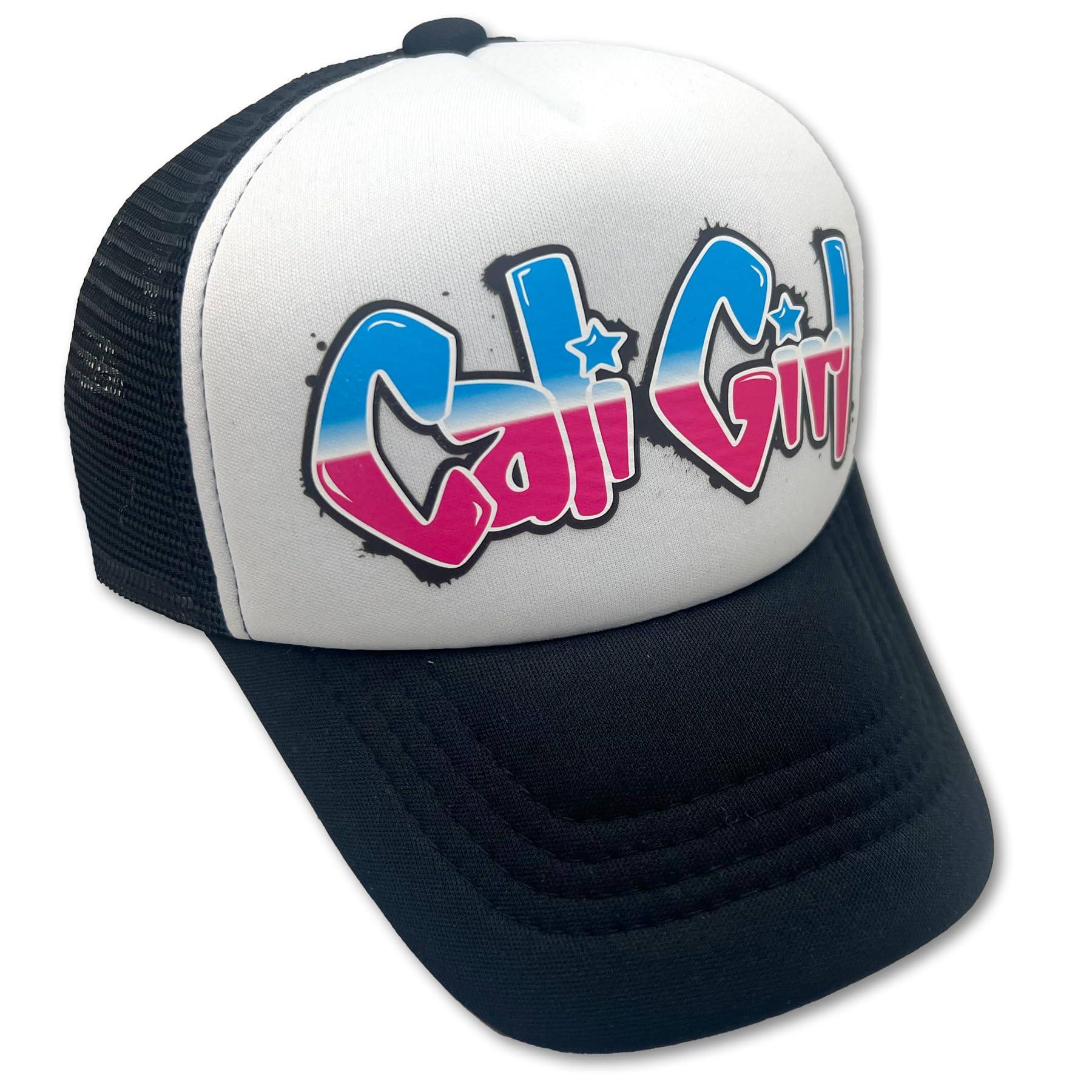 Sol Baby Cali Girl Graffiti Snapback Trucker Hat - Beach Baseball Cap for Kids & Toddlers - Summer Outfit Essential